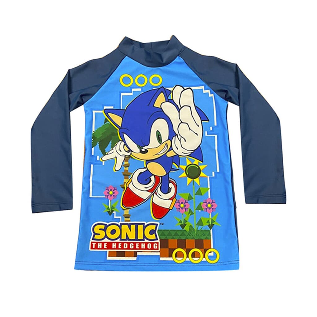 Remera UV Malla Infantil Sonic Varios Talles - AZUL - Talle 6 - 1