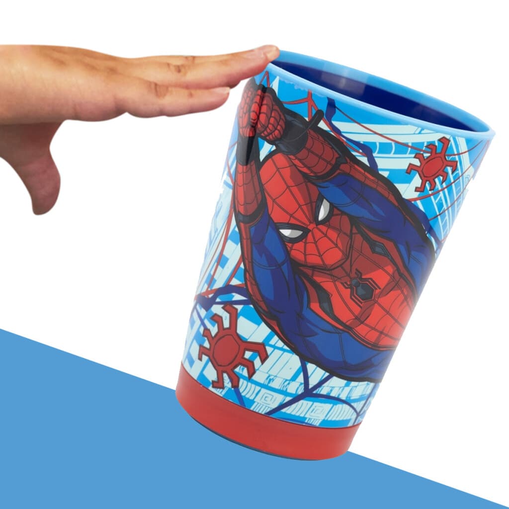 Vaso Plástico Antivuelco Spiderman 470 ml - 2