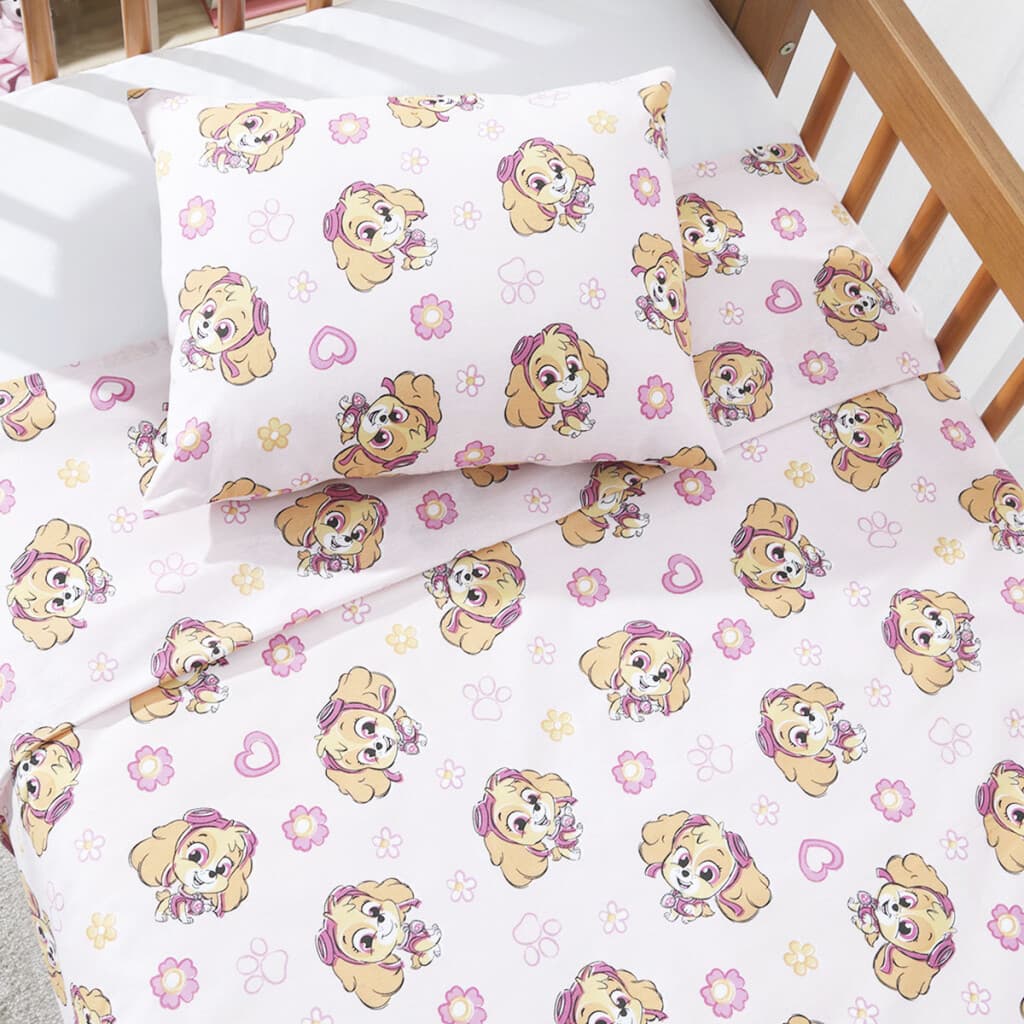 Juego Sábanas para Cuna Dohler 100% Algodón Paw Patrol - ROSA - 3