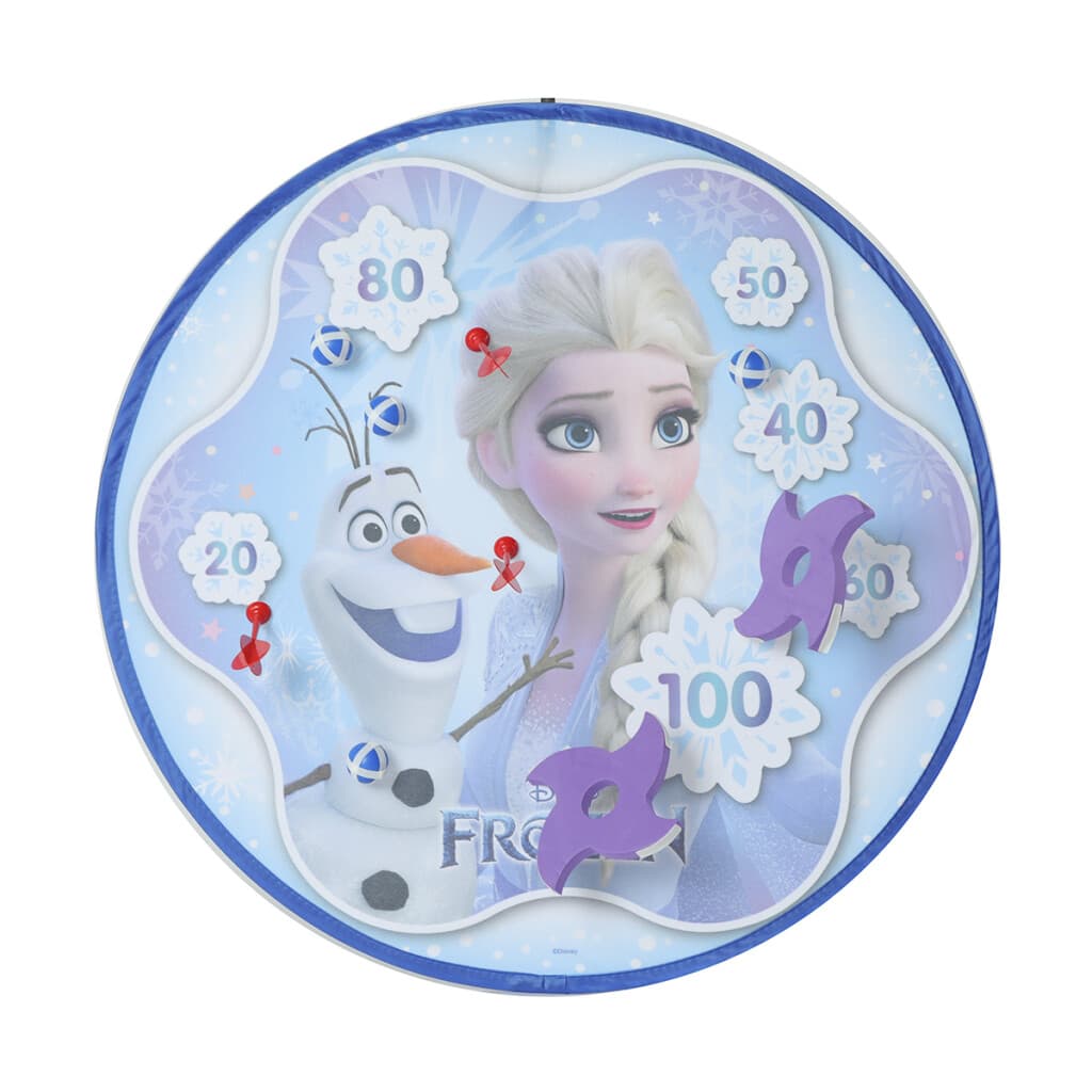 Set Tiro Blanco Tela Frozen 72 cm con Dardos, Pelotas y Estrellas