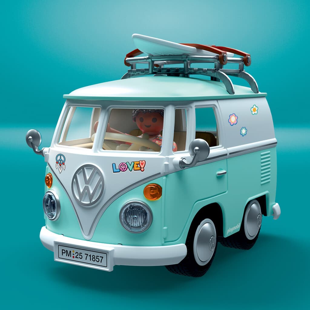 Camioneta T1 Camper Volkswagen Playmobil 31 Piezas - 4