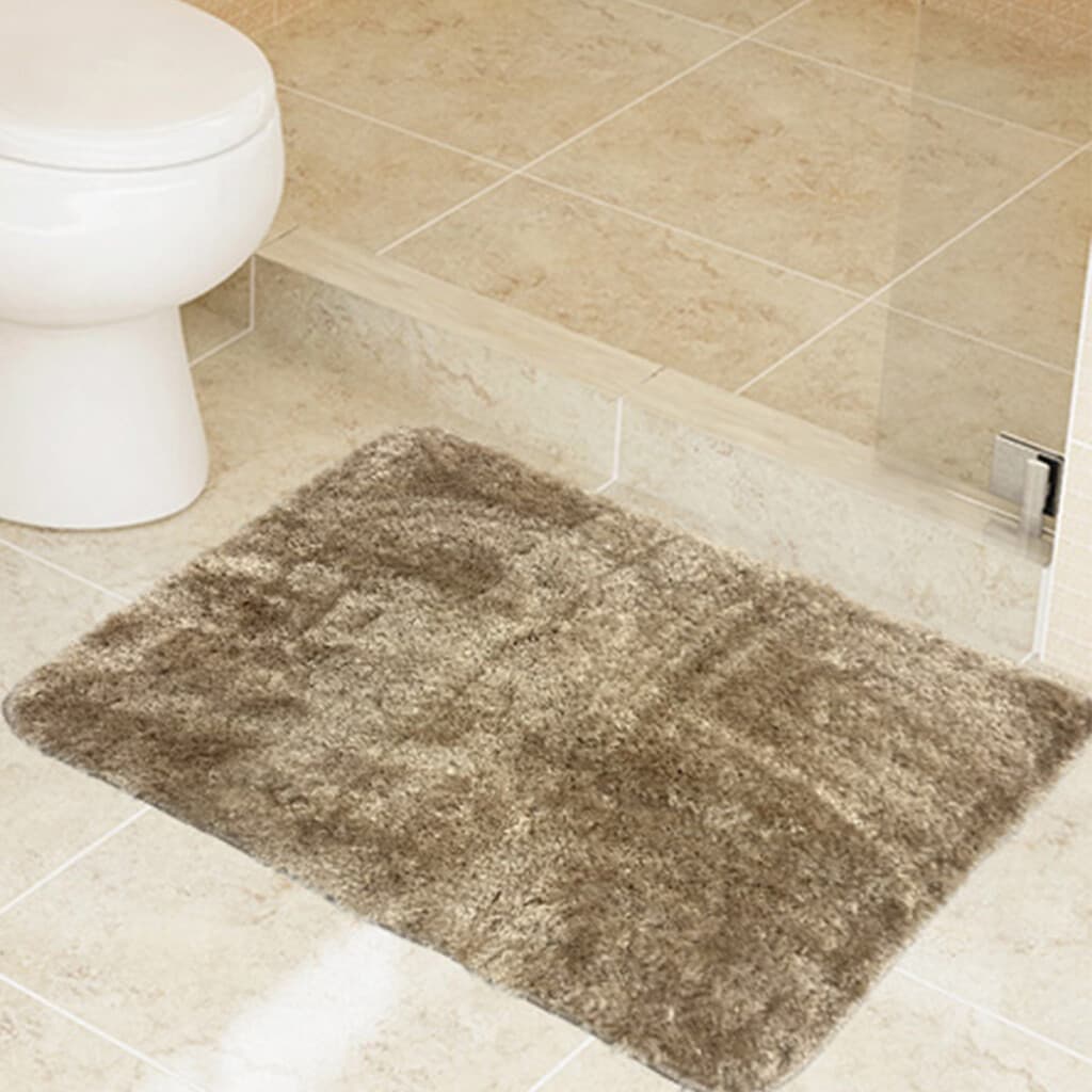Alfombra Baño con Pelo Largo Home Class 40 x 60 cm - BEIGE - 1