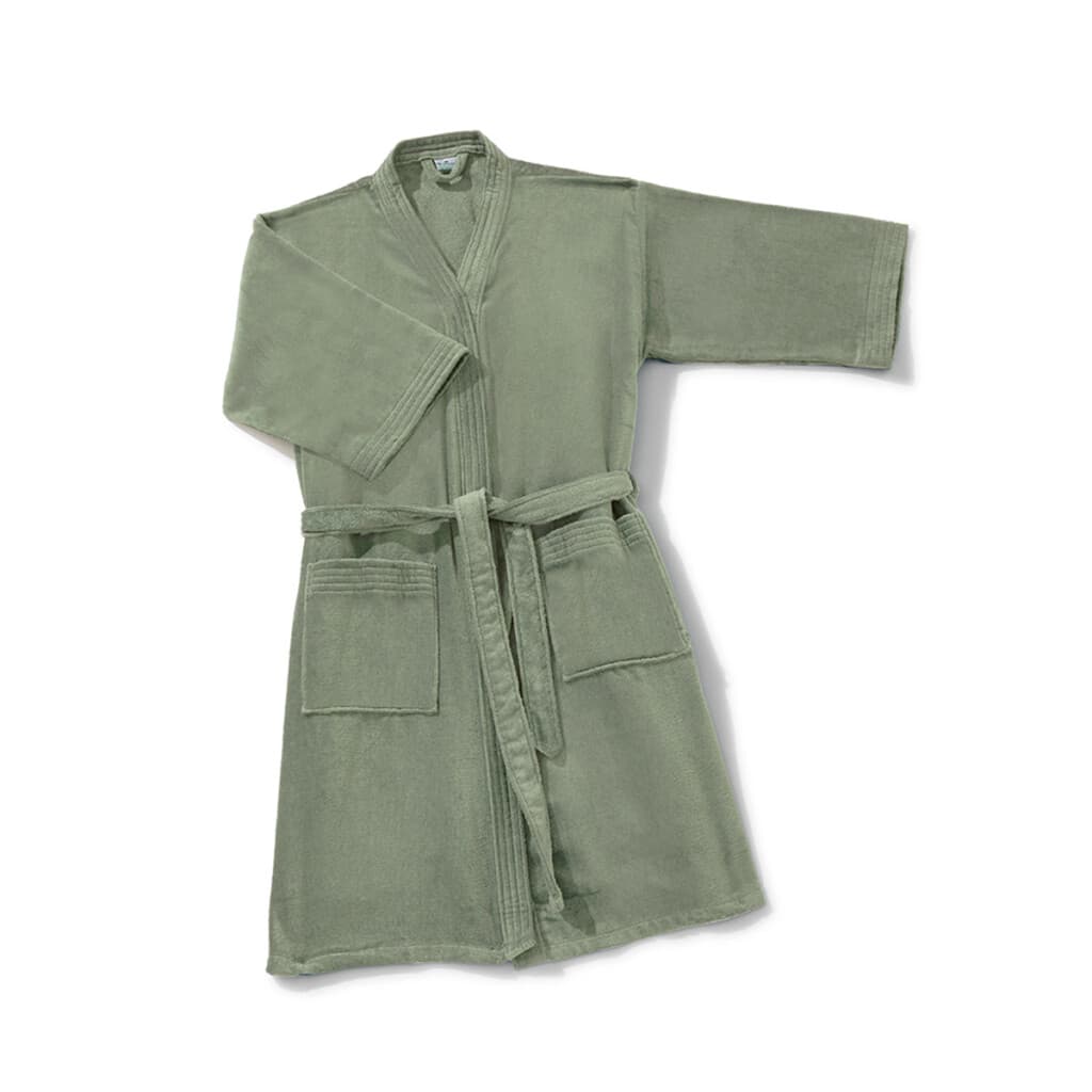 Bata Baño Dohler Velour 100% Algodón Talle P al XXG - VERDE - 2