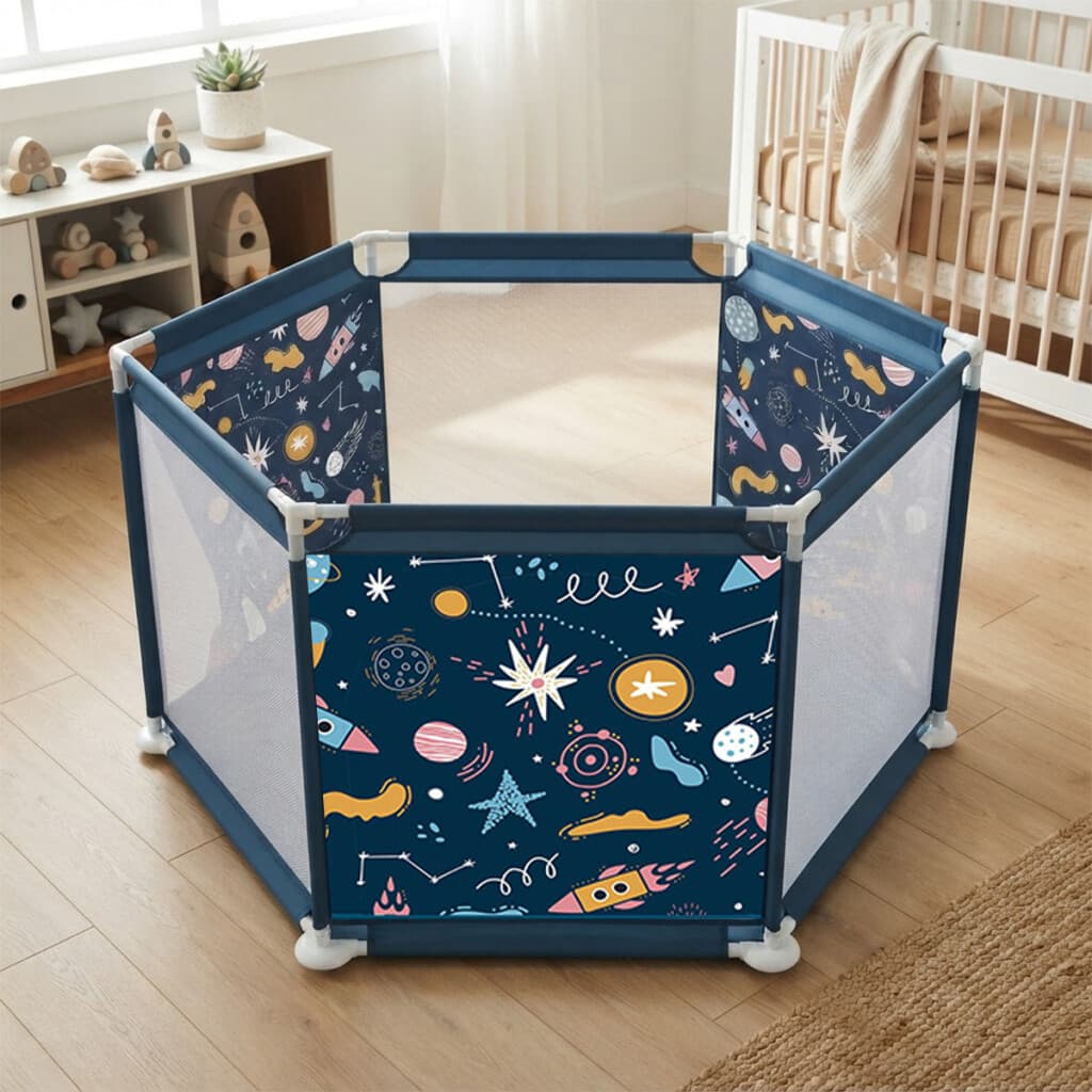 Corral Hexagonal para Bebés Desmontable 112 x 59 cm - 1