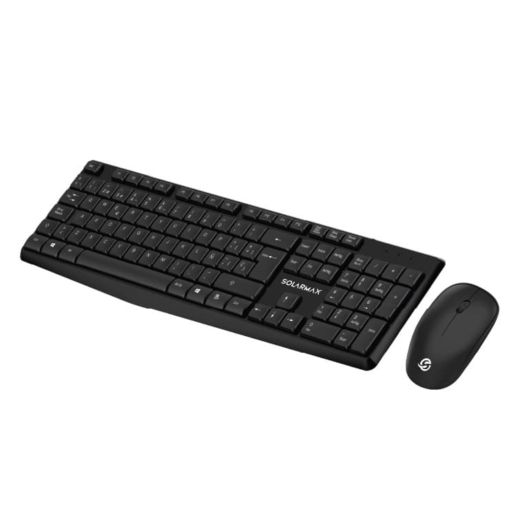 Combo Teclado + Mouse Inalámbrico Slim KBC2500B Negro | Solarmax - 3