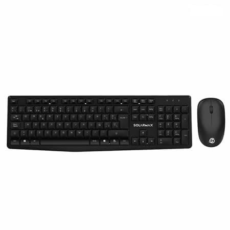 Combo Teclado + Mouse Inalámbrico Slim KBC2500B Negro | Solarmax