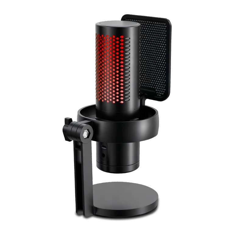 Microfono Streaming RGB USB LSM95B Filtro Pop Negro | Solarmax - 2
