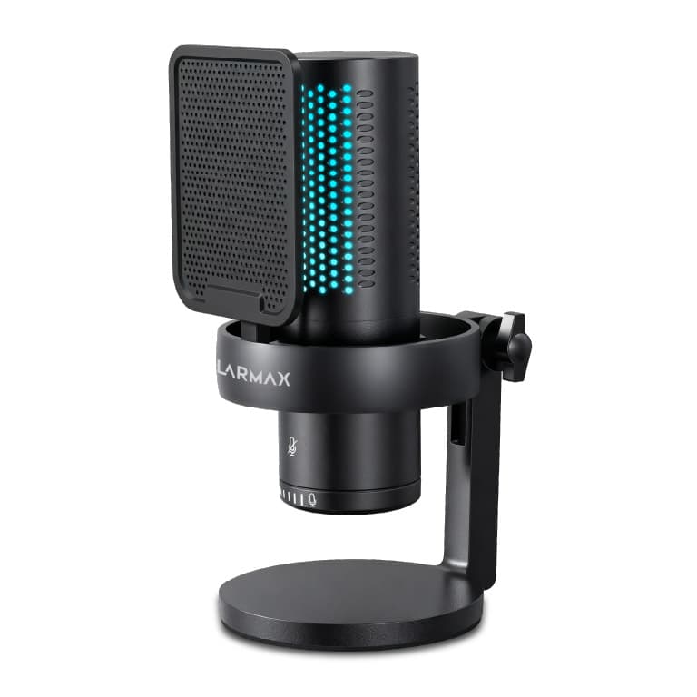Microfono Streaming RGB USB LSM95B Filtro Pop Negro | Solarmax - 3