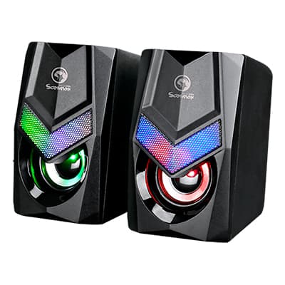 Parlantes Gaming Usb Pc Marvo Sg-118 Led 6w - 2
