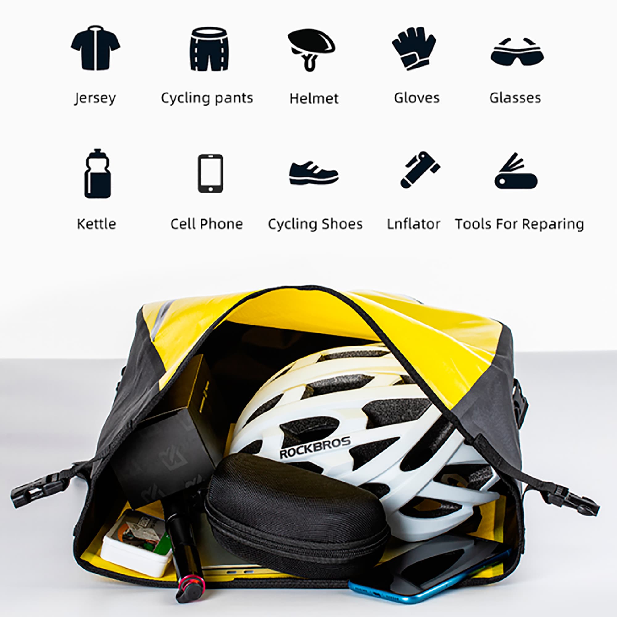 Alforja Para Bicicleta Rockbros 20L Impermeable - 5