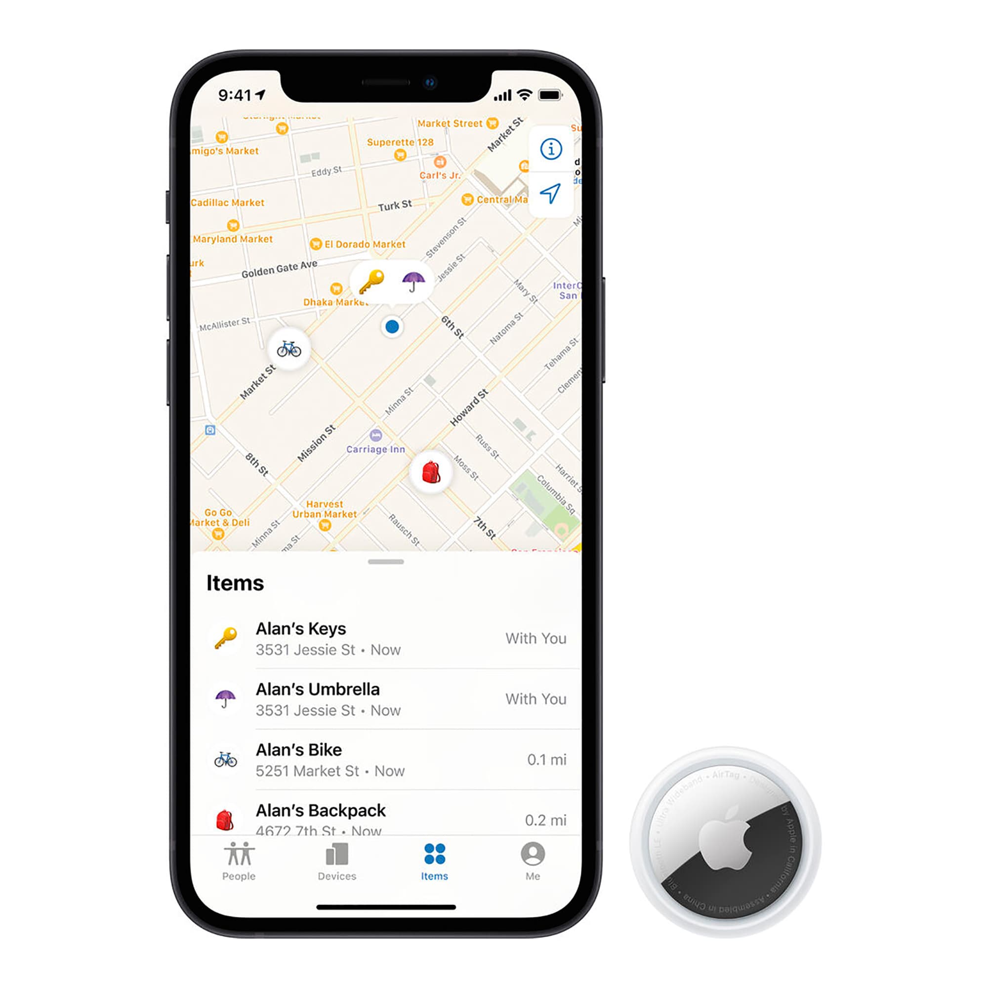 Rastreador Airtag Apple Ip67 4 Unidades - 5