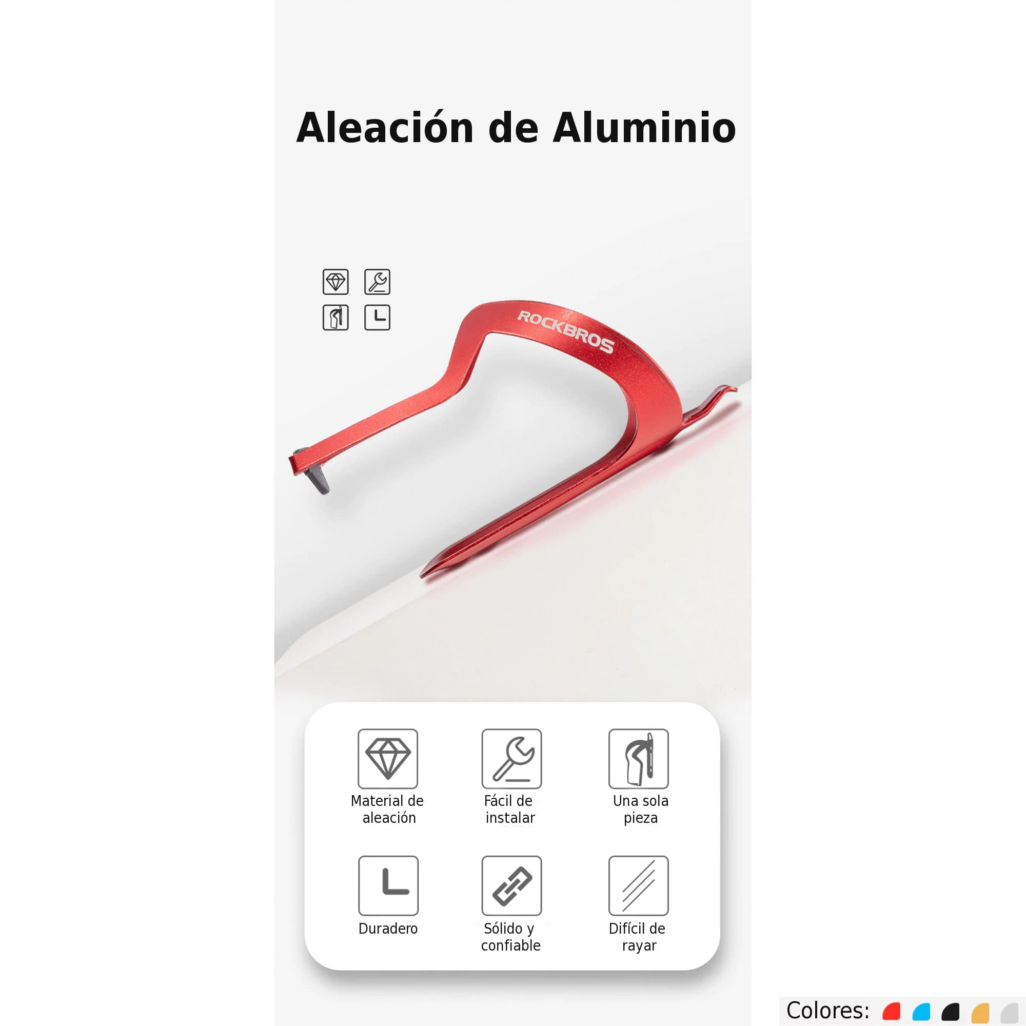 Portacaramañola De Aluminio Rockbros Dorada - 7