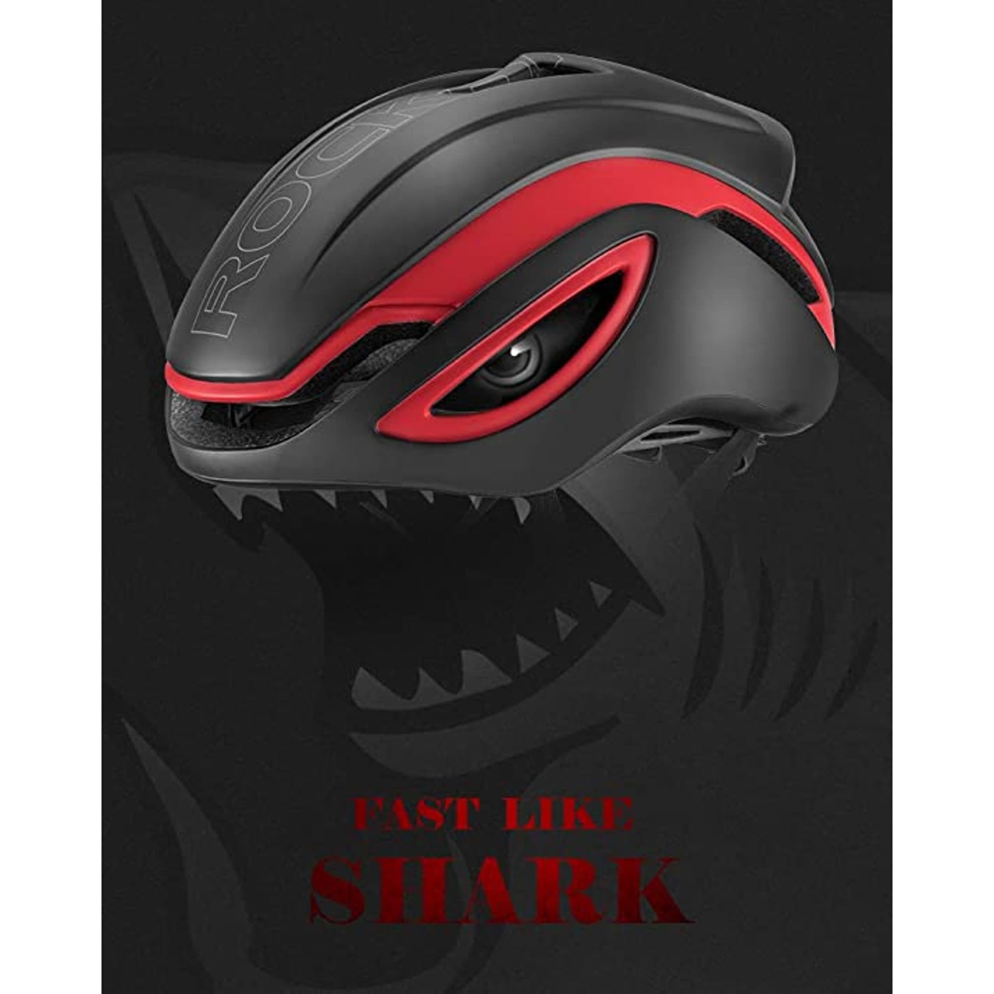 Casco Ultraliviano Rockbros Color Negro Y Rojo Talle M - 2