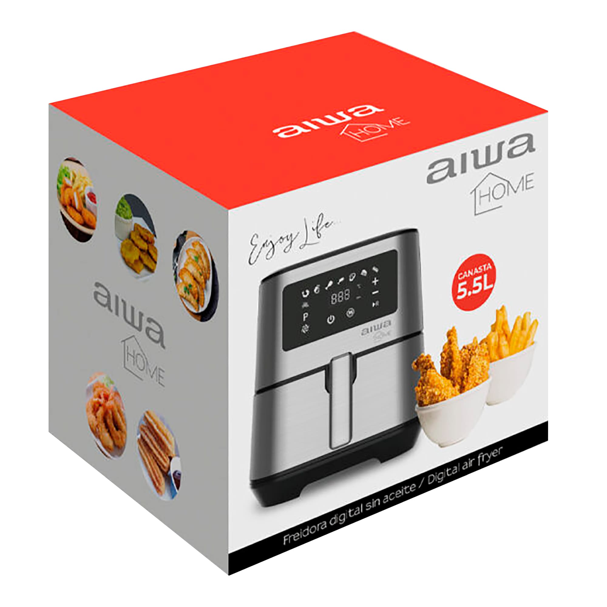 Freidora Sin Aceite Aiwa Awft22 1700w 200°c 5,5l - 2