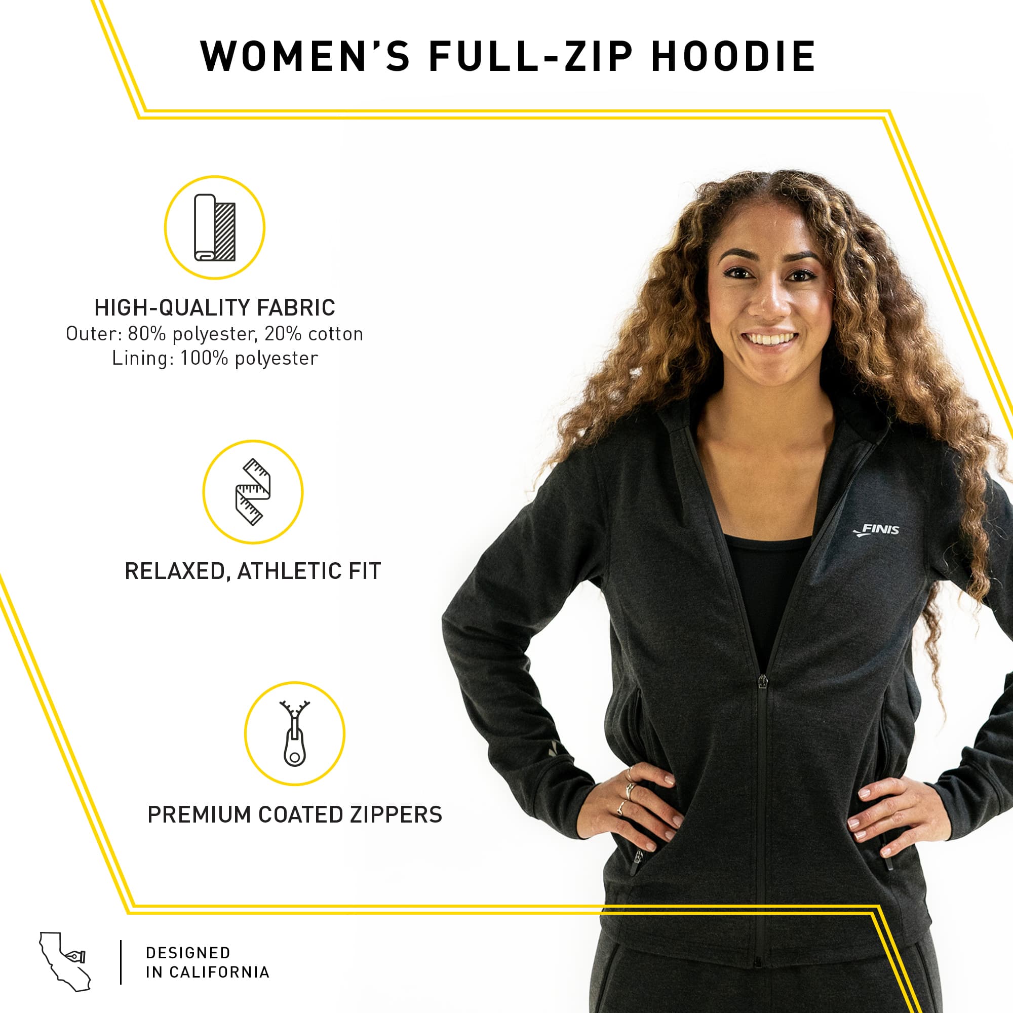 Campera Deportiva Mujer Finis Tech Jacket Xs - 5