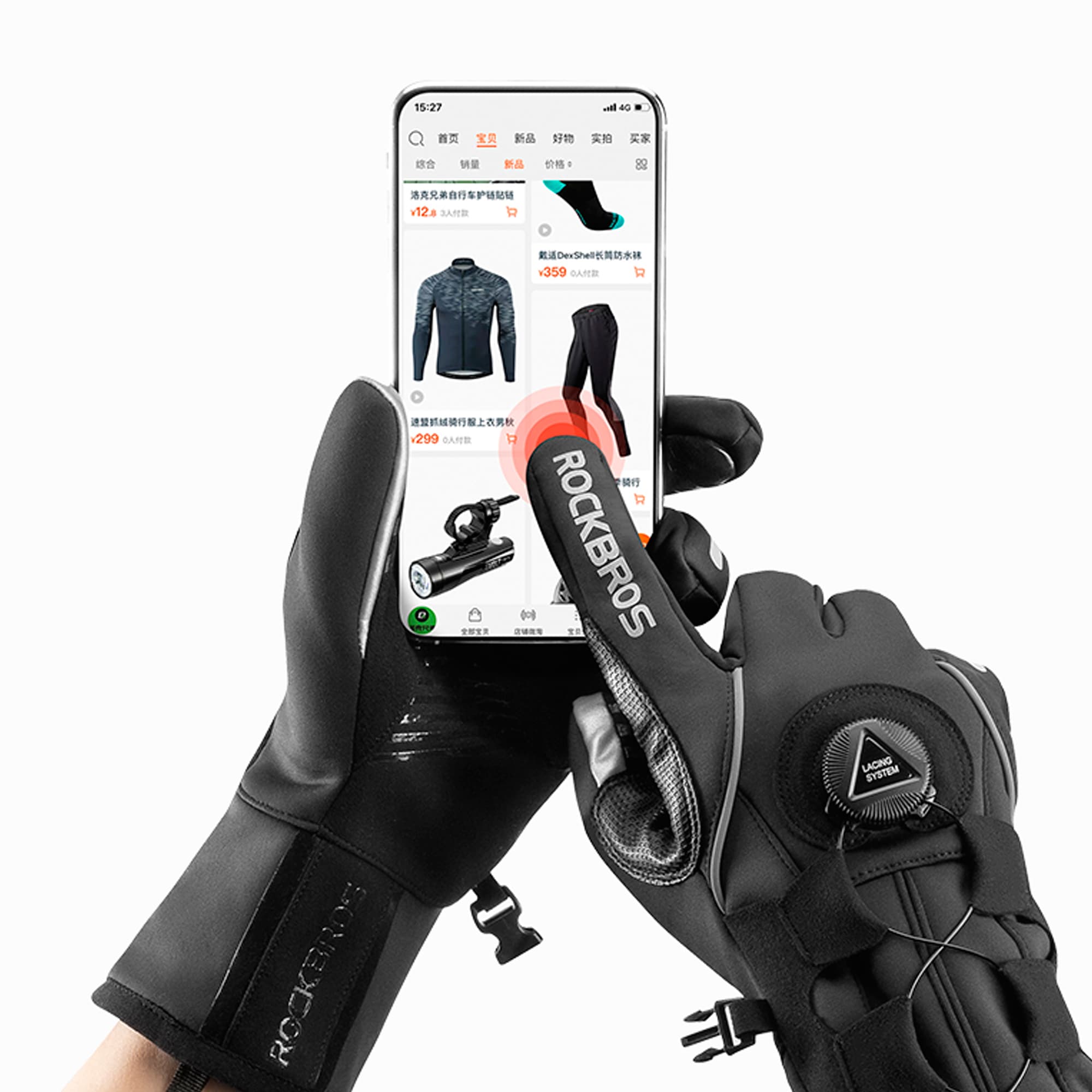 Guantes De Invierno Rockbros Antideslizantes Xl - 5