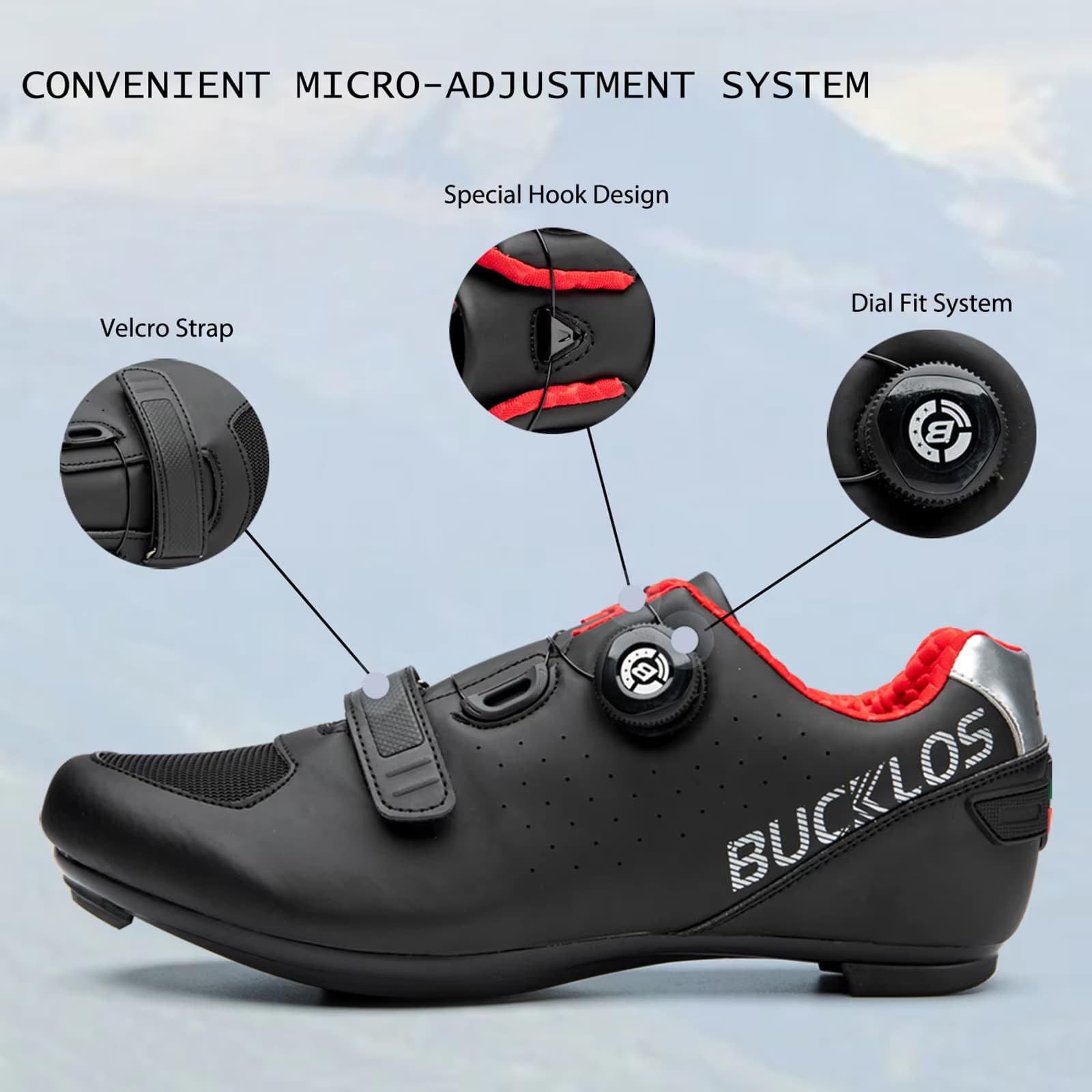 Zapatillas De Ciclismo Bucklos Transpirables Talle 38 - 7