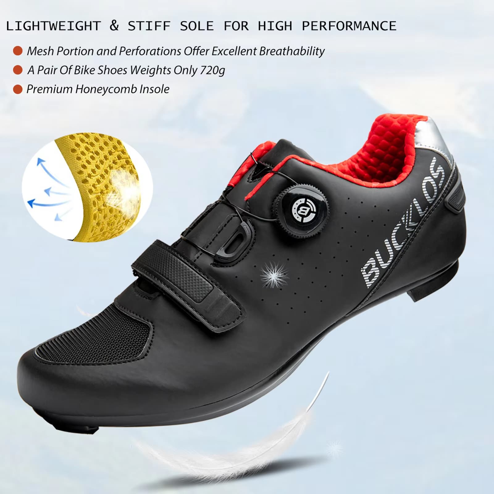 Zapatillas De Ciclismo Bucklos Transpirables Talle 40 - 6