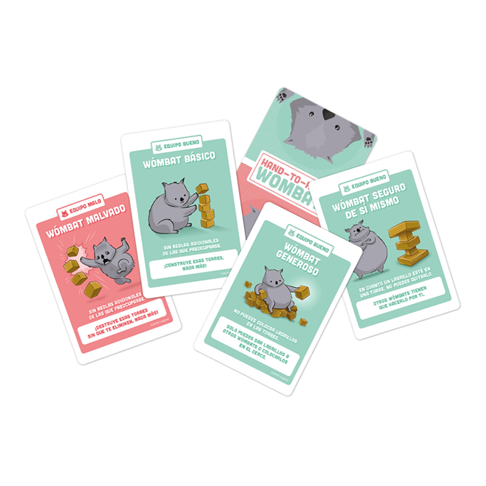 Juego De Mesa Exploding Kittens Hand To Hand Wombat +7 - 3