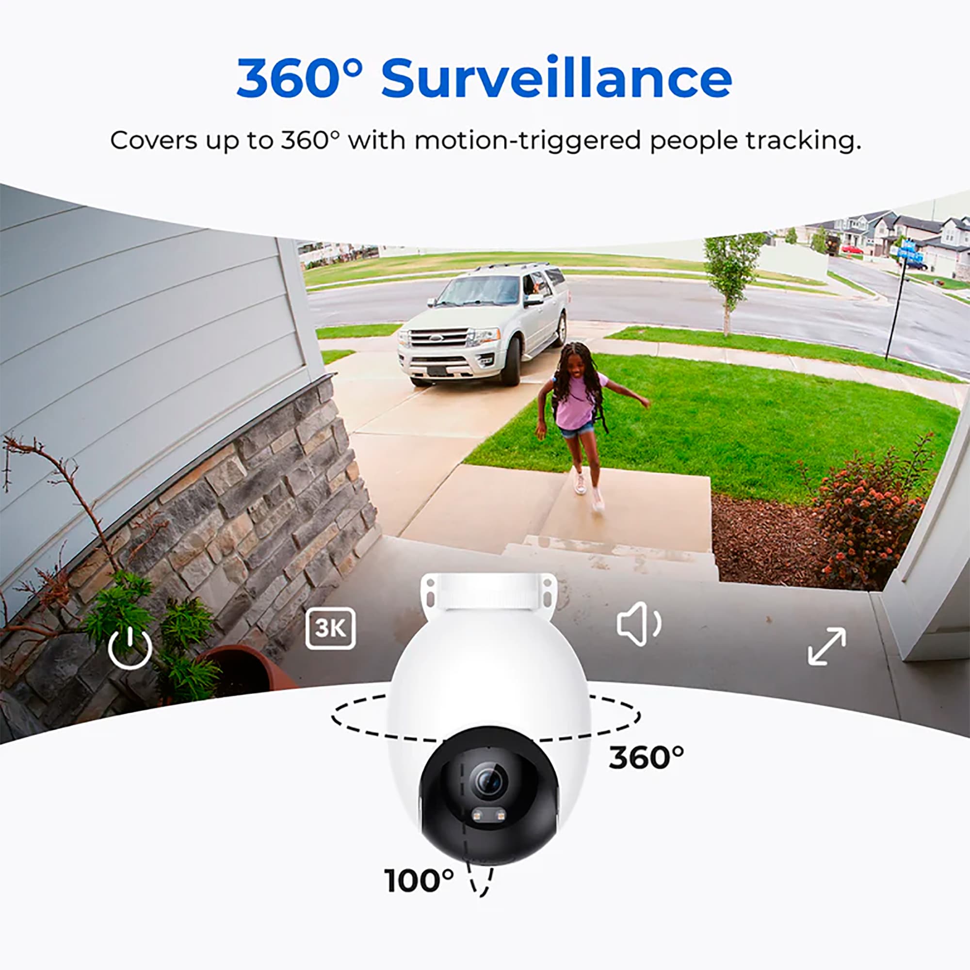 Cámara Inalámbrica Xiaomi Imilab Ec6 Día Noche Ip65 3K 360° - 3