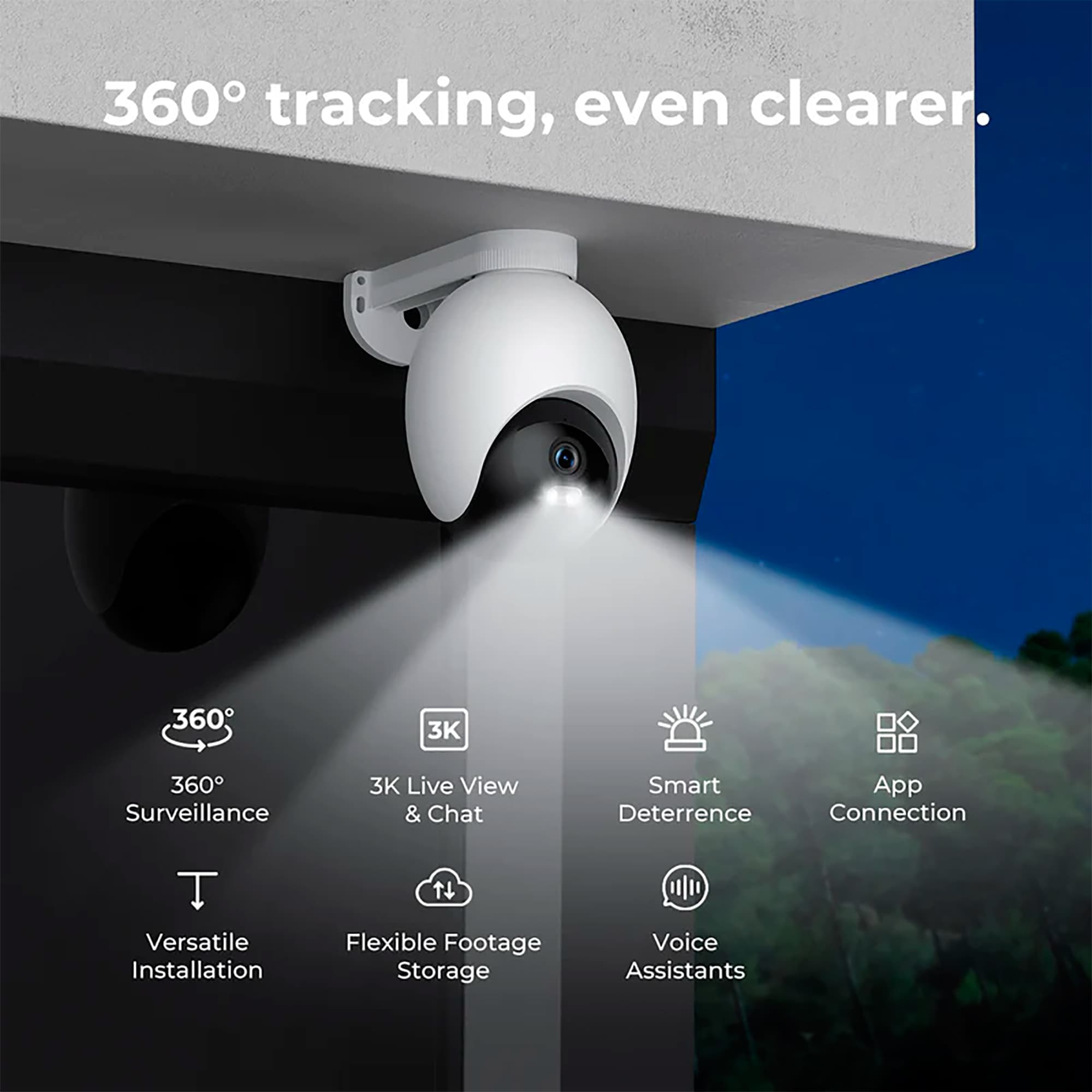 Cámara Inalámbrica Xiaomi Imilab Ec6 Día Noche Ip65 3K 360° - 4