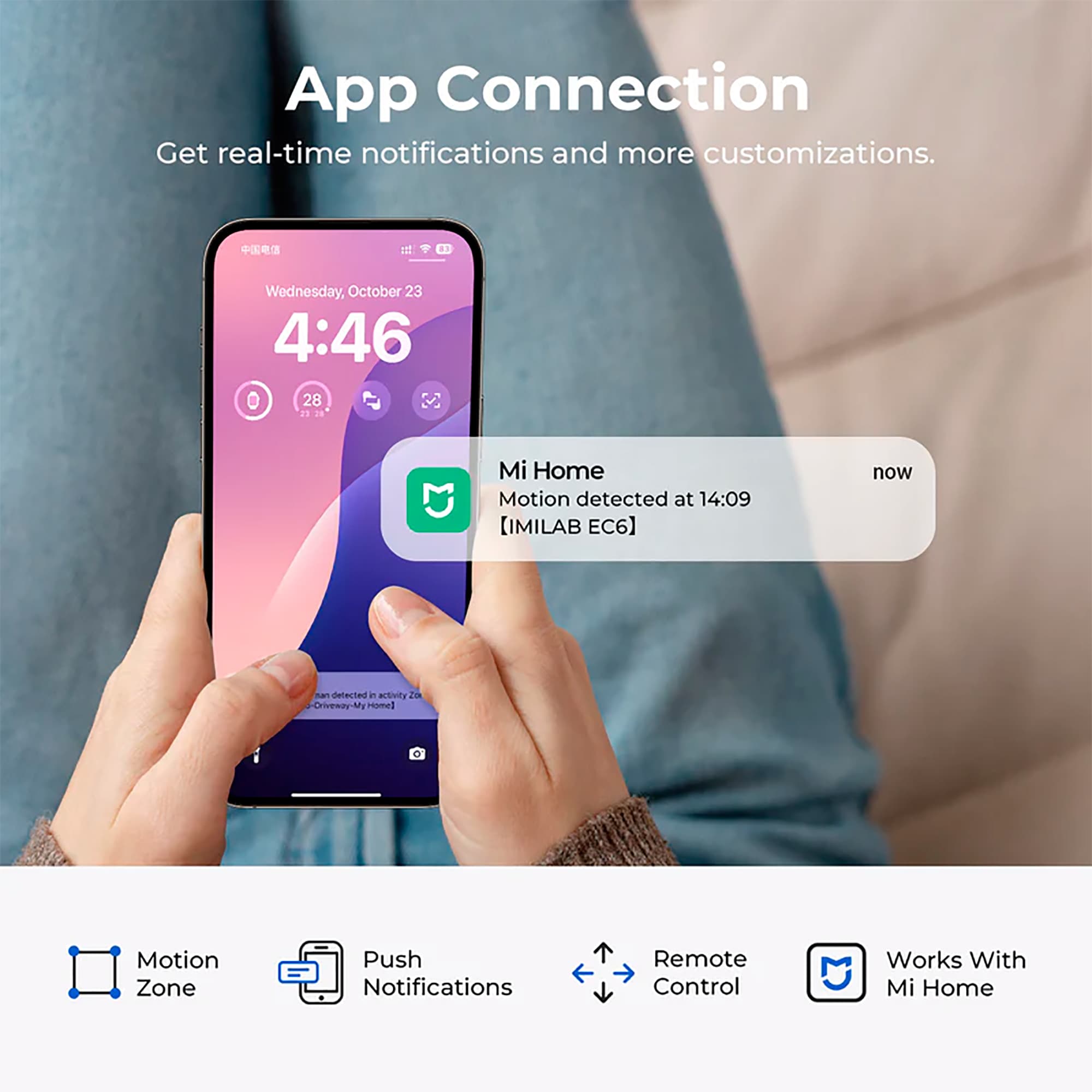 Cámara Inalámbrica Xiaomi Imilab Ec6 Día Noche Ip65 3K 360° - 8