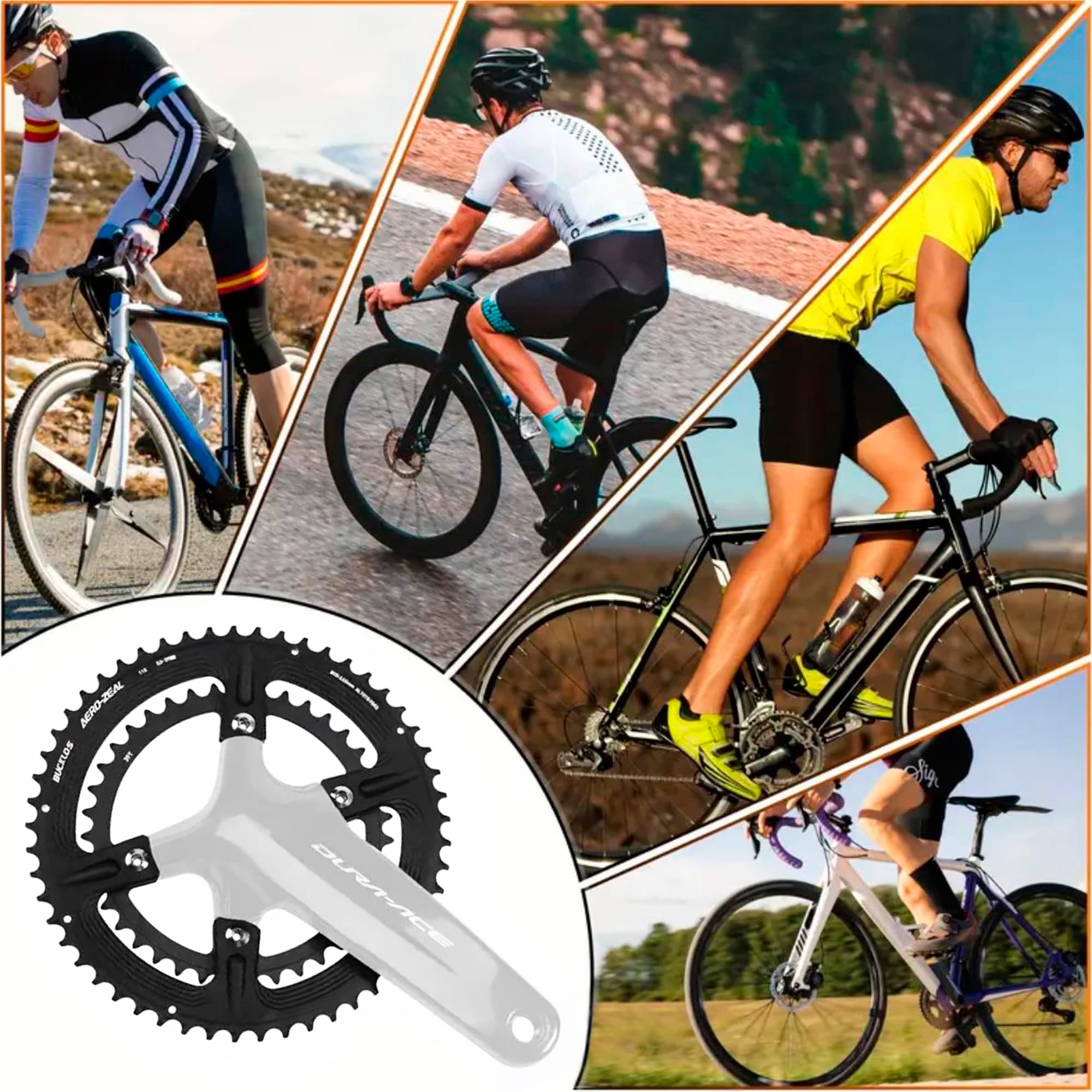Plato Para Cadena De Bicicleta Bucklos 53-39t 10/11/12V - 6