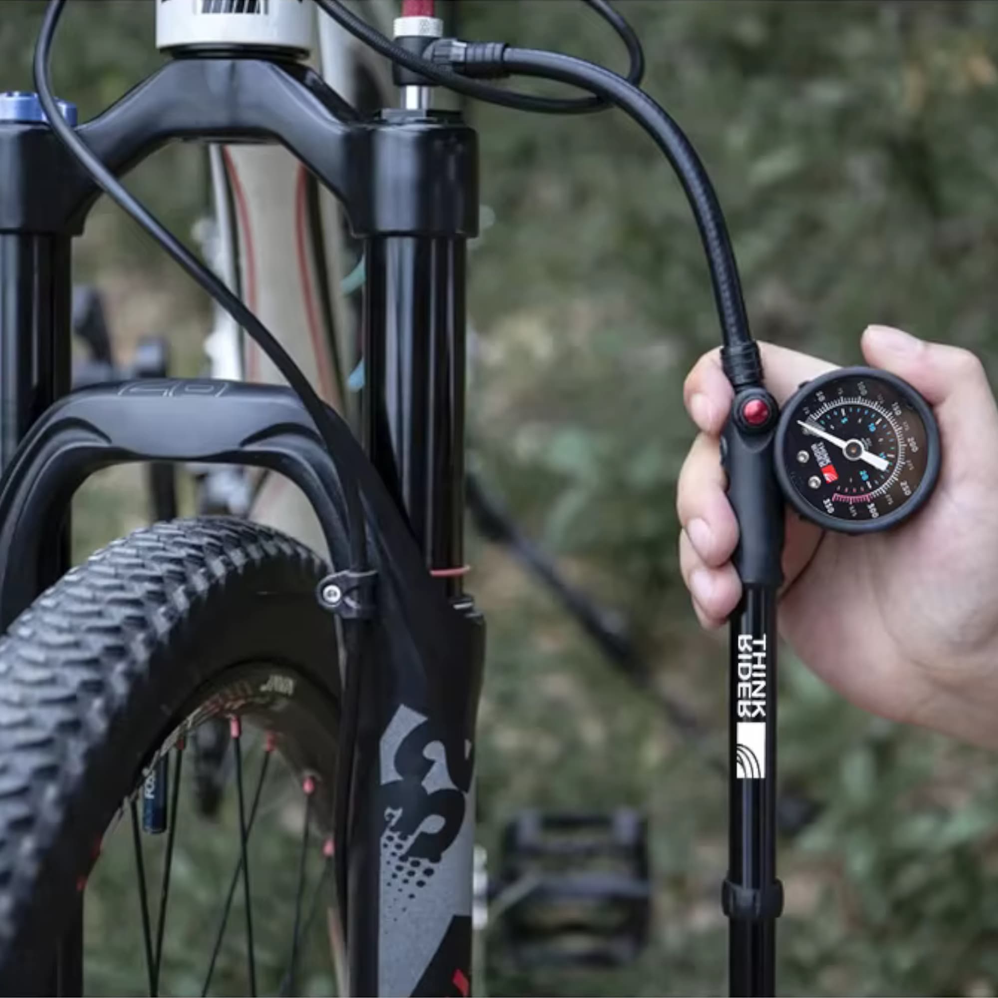 Inflador Portátil ThinkRider Mp9 Para Bicicletas Manómetro 300Psi - 3