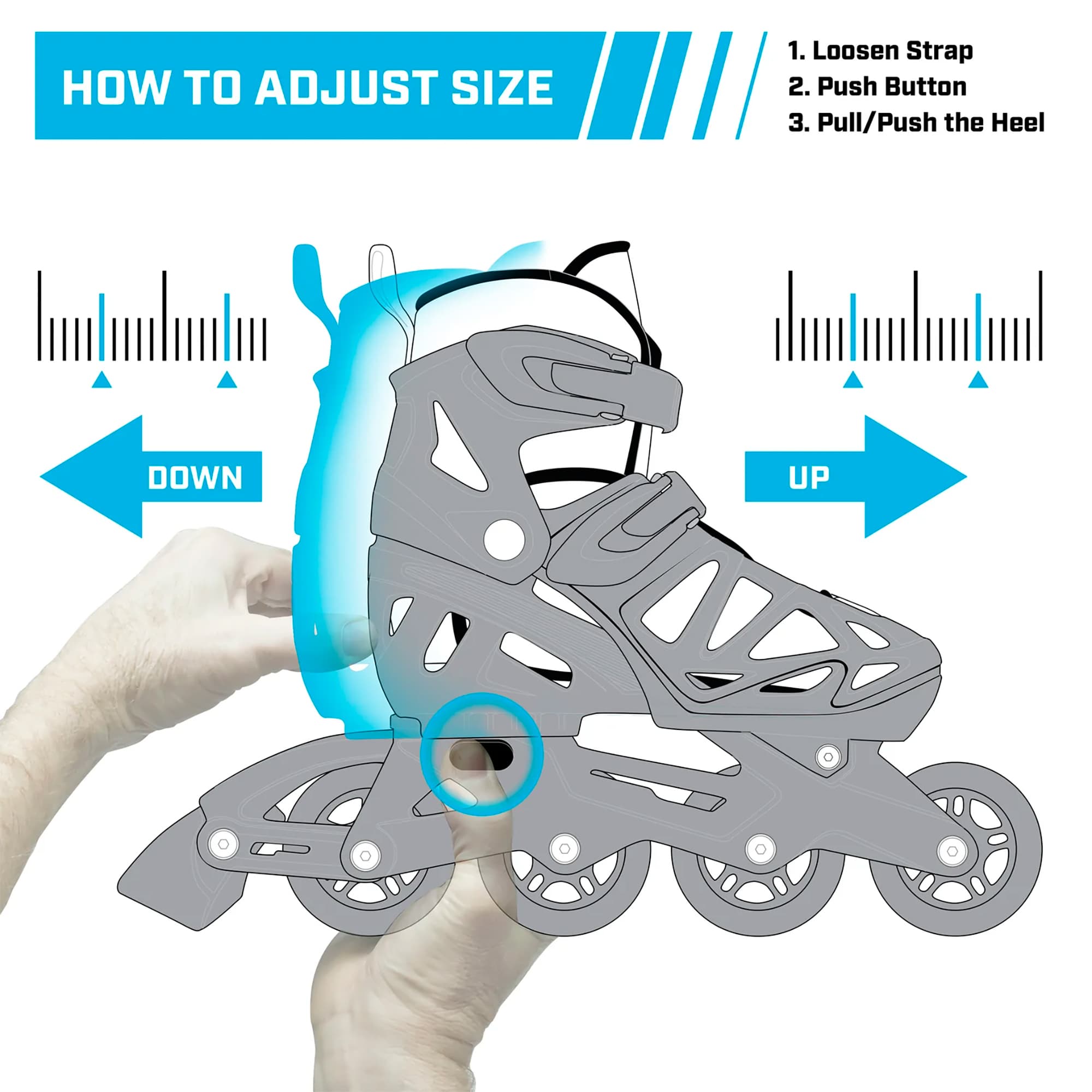 Patines Ajustables Para Niños Roller Derby Tracer Talle 2-5 - 6