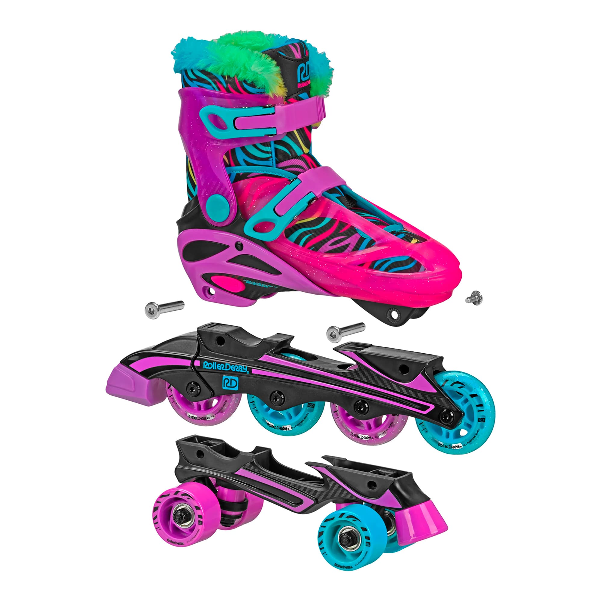 Patines 2en1 Ajustables Para Niños Roller Derby Sprinter Talle 3-6 - 4
