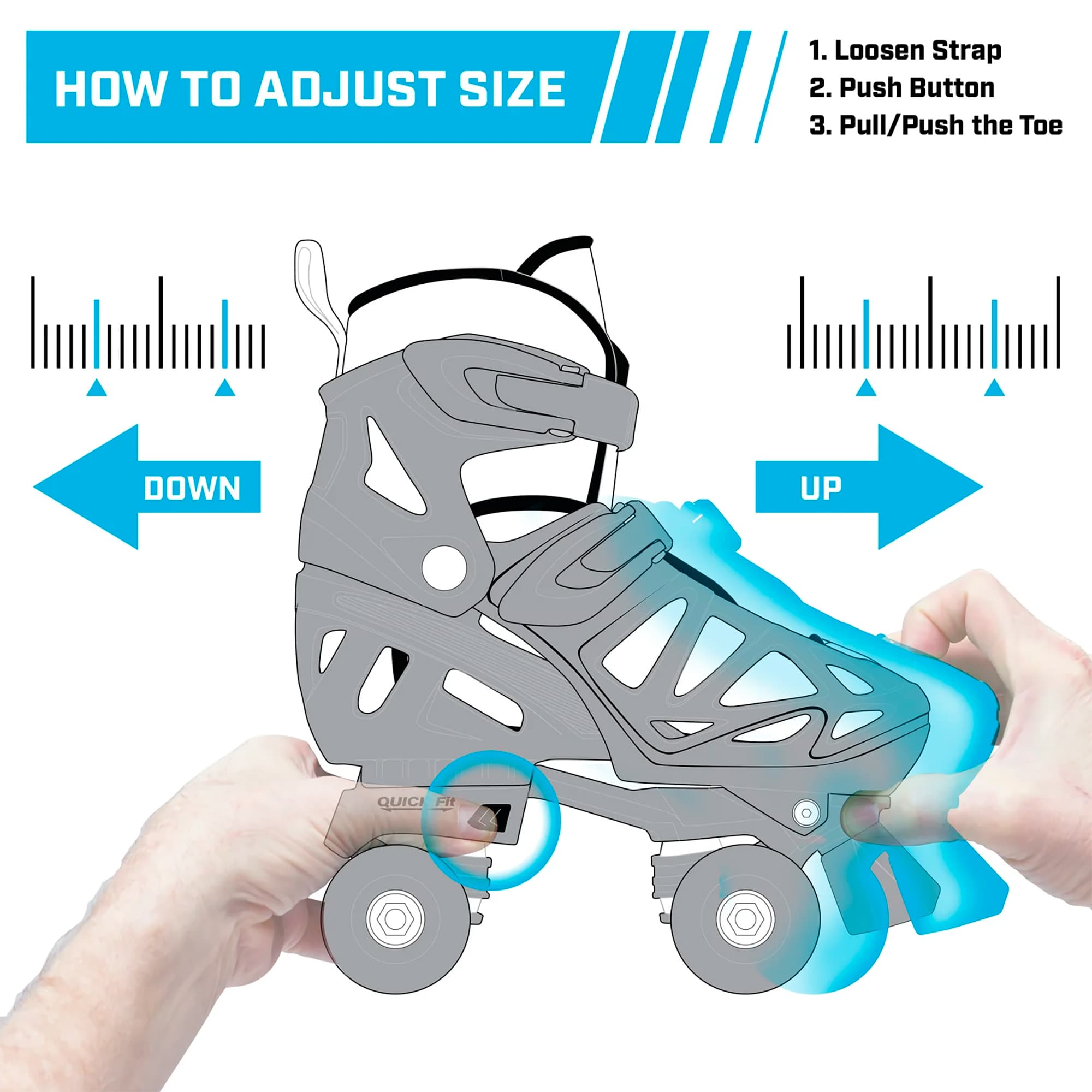 Patines Ajustables Para Niños Roller Derby Trac Star Talle 3-6 - 6