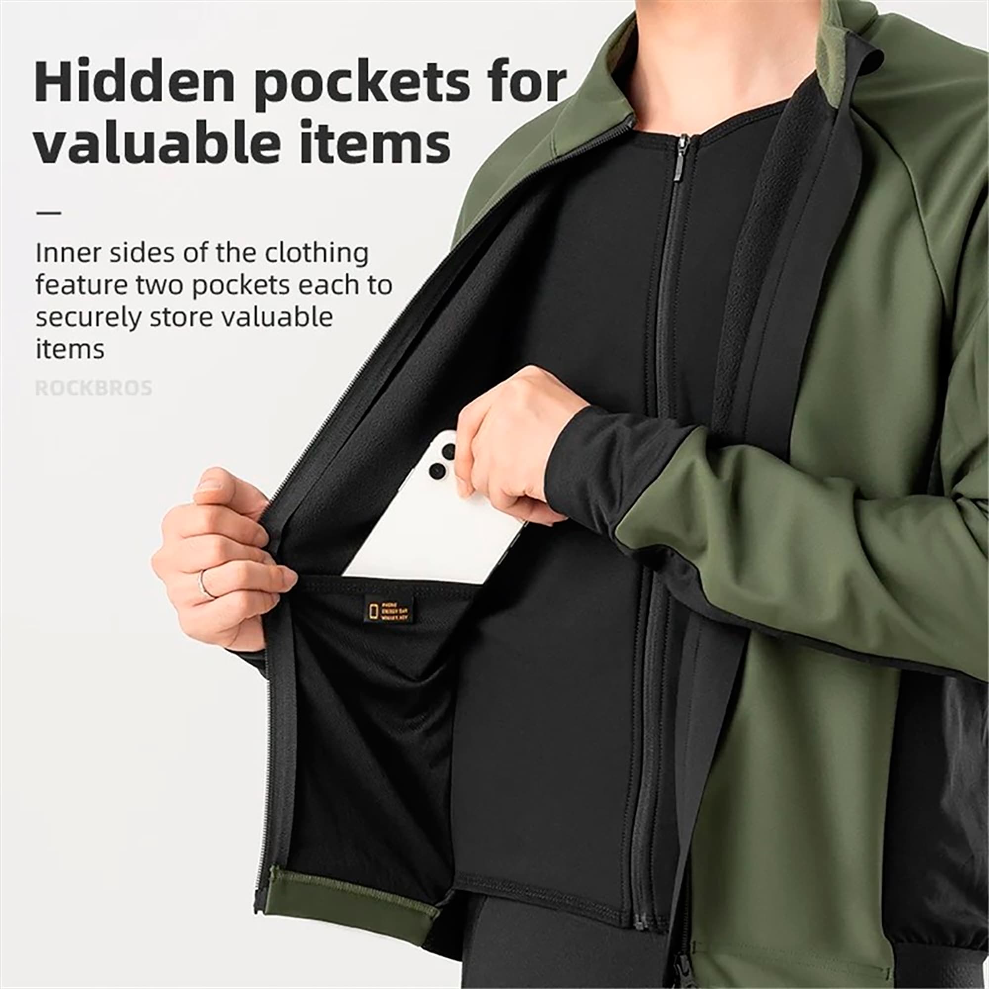 Campera Térmica Rockbros A Prueba De Viento Hombre 2XL - 5