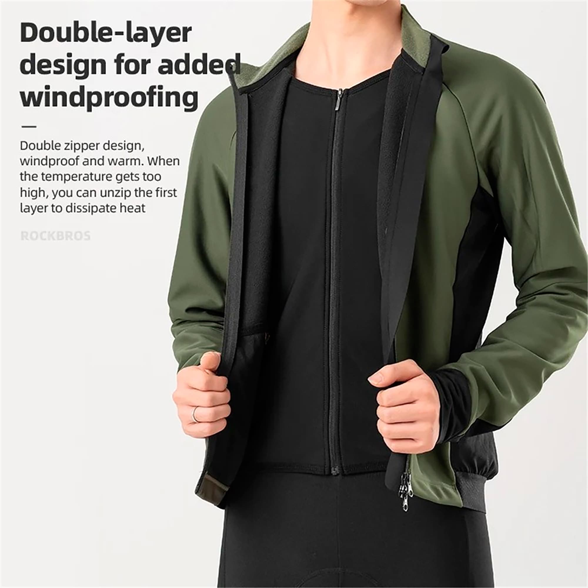 Campera Térmica Rockbros A Prueba De Viento Hombre 3XL - 2