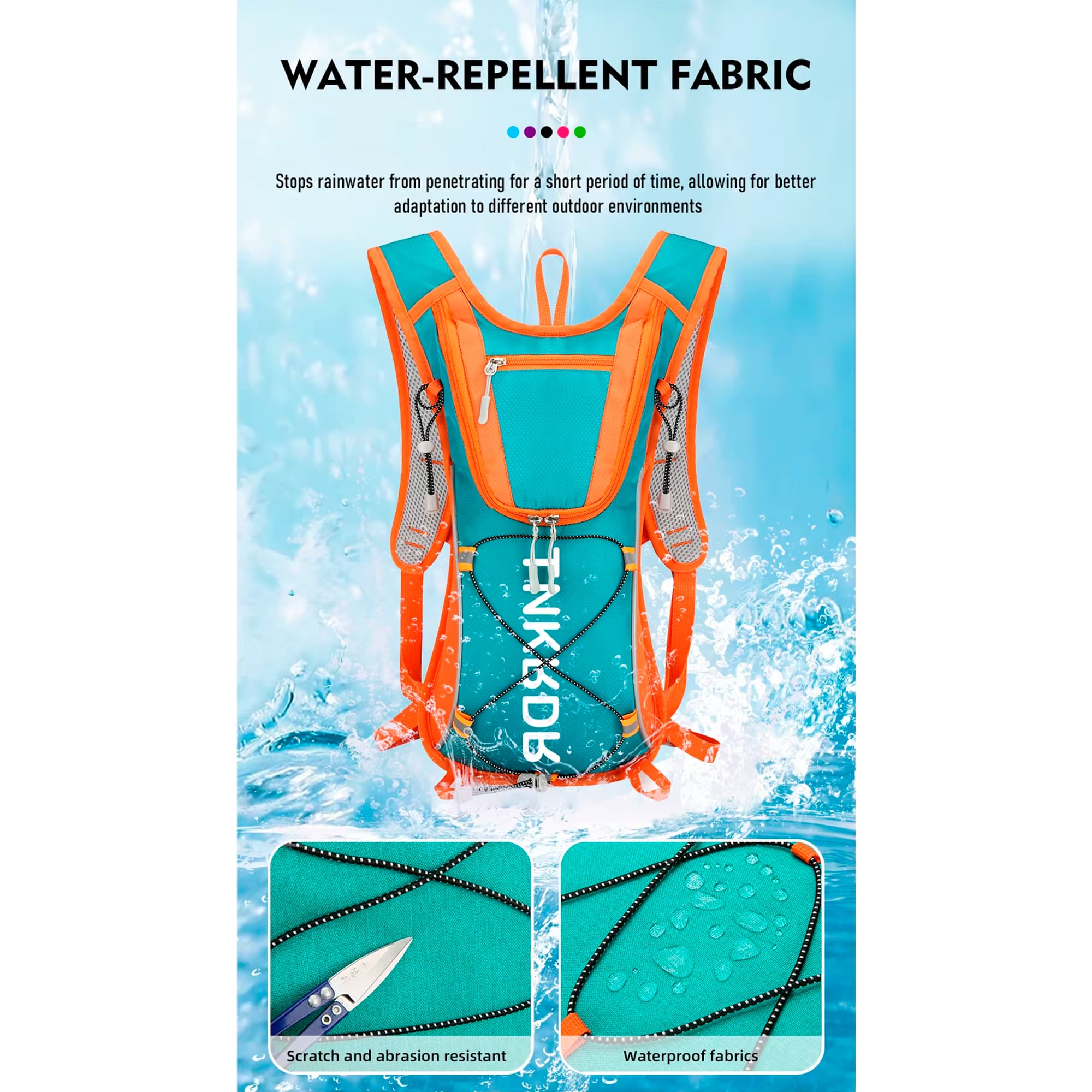 Mochila De Hidratación Thinkrider Repelente Al Agua 10L - 2