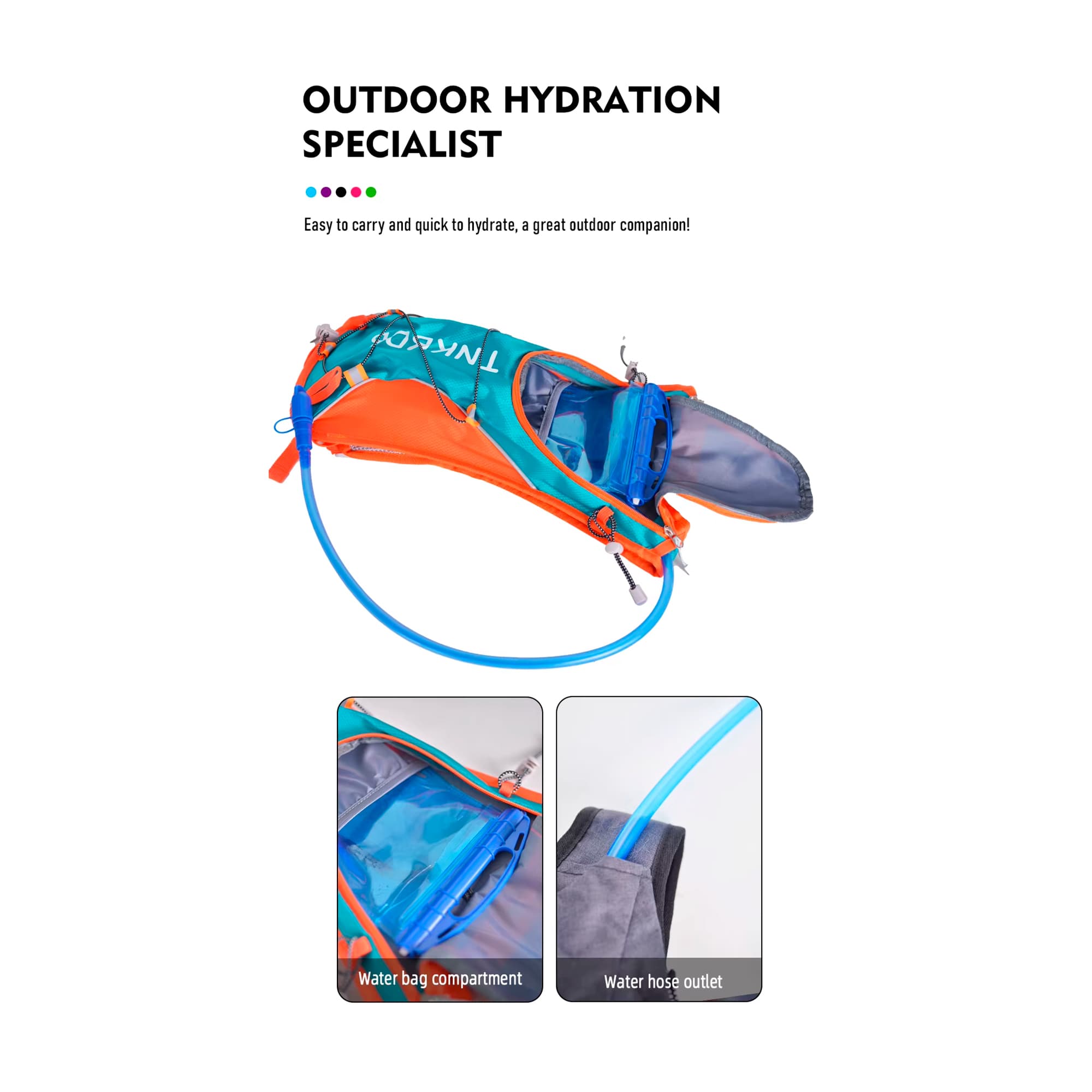 Mochila De Hidratación Thinkrider Repelente Al Agua 10L - 3