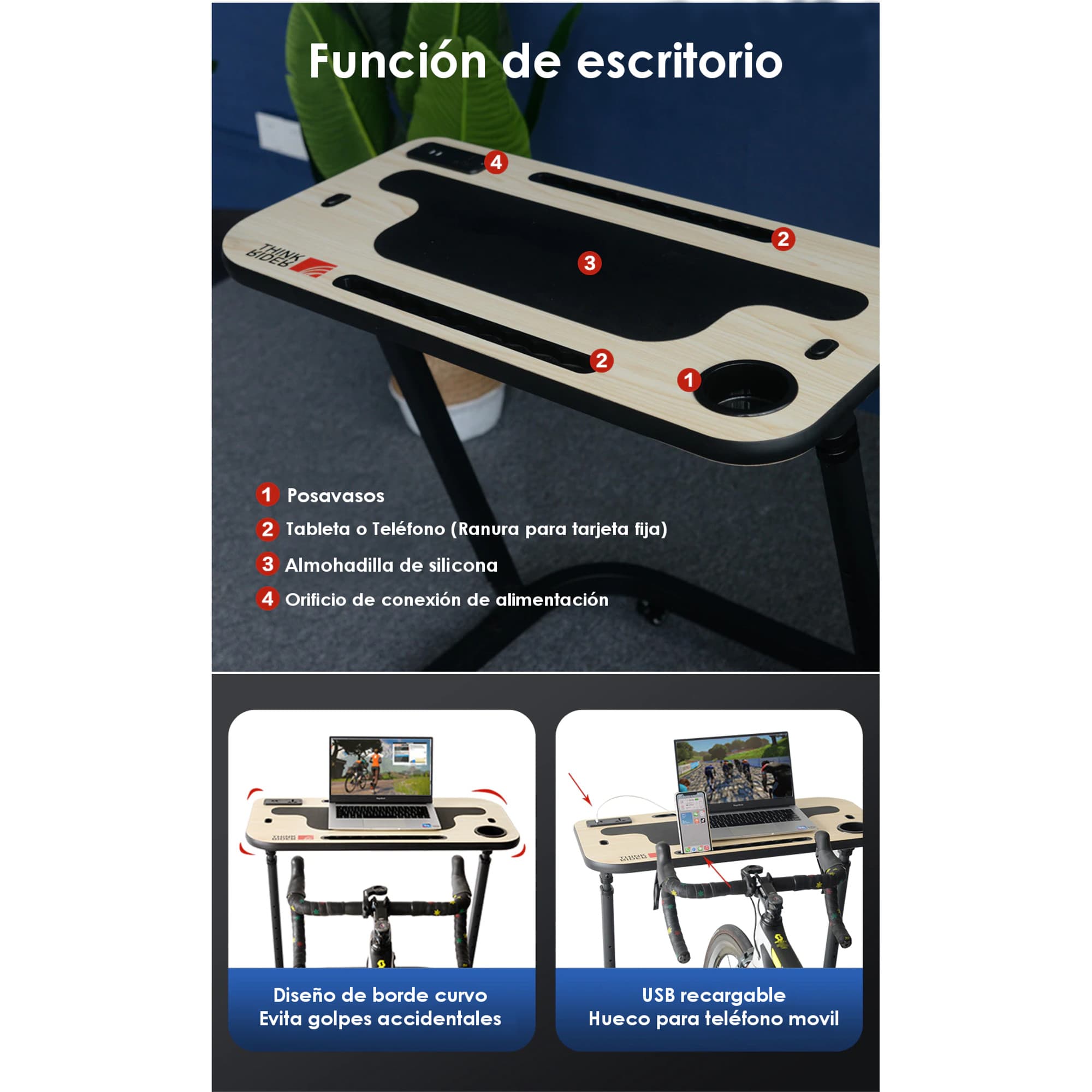 Escritorio Para Entrenamiento Thinkrider Altura Ajustable - 4