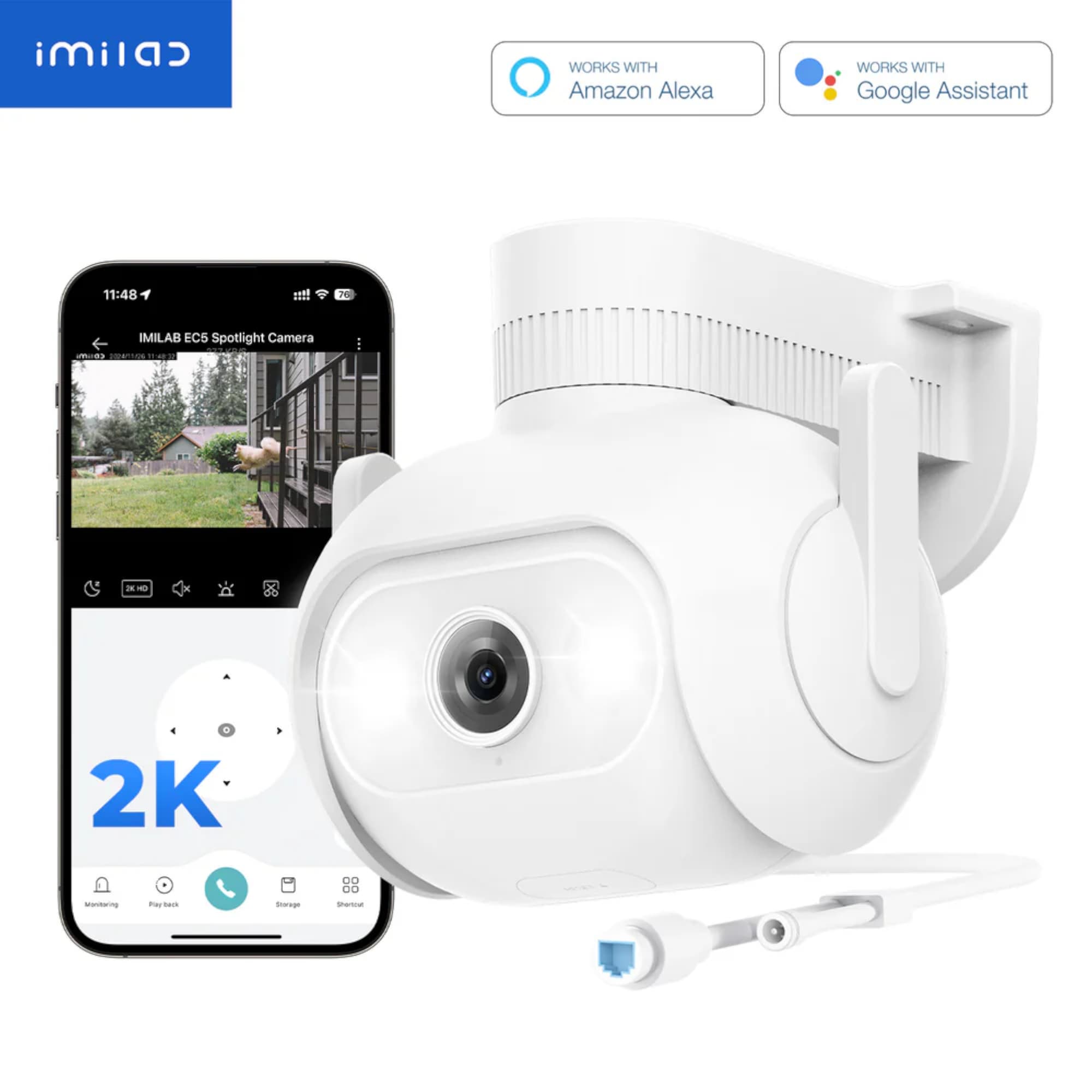 Cámara Cableada Xiaomi Imilab Ec5 Día Noche Ip66 360° 2,5K