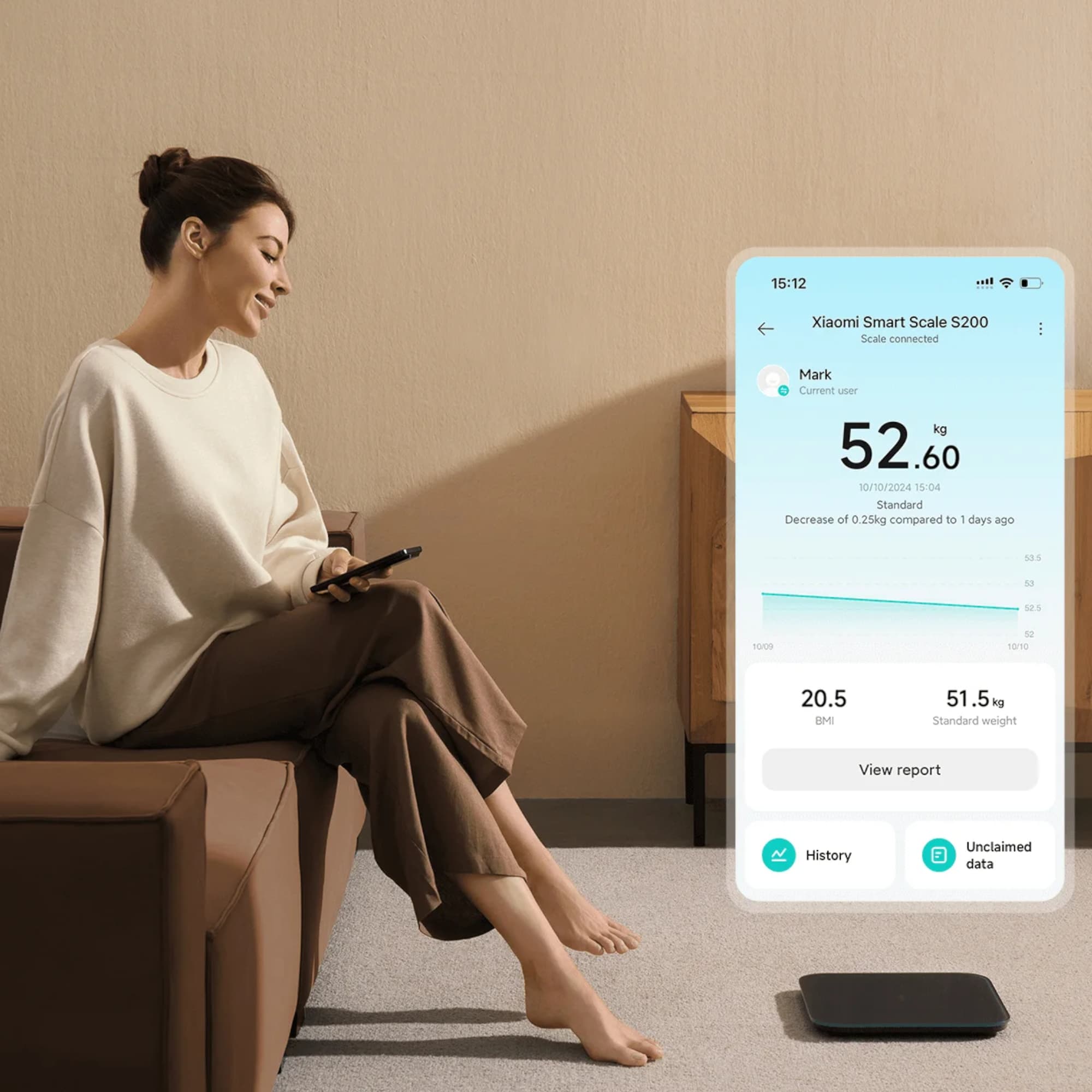 Balanza Inteligente Xiaomi Mi Smart Scale S200 150kg - 7