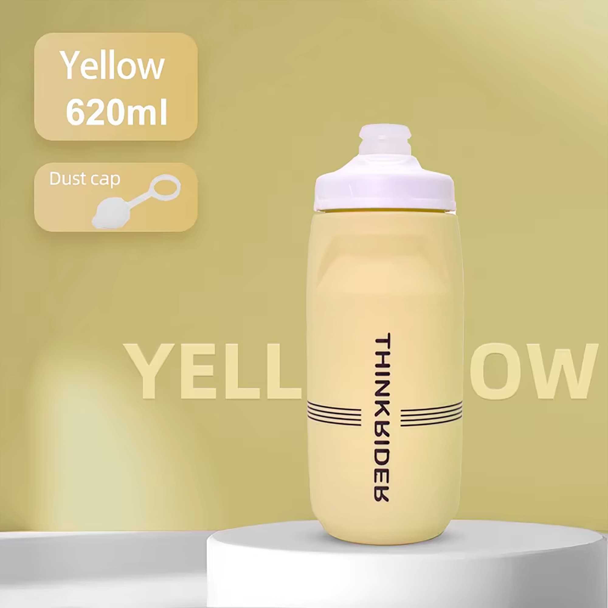 Botella Para Ciclismo Thinkrider 620ml Antideslizante Tapa Con Bloqueo - 2