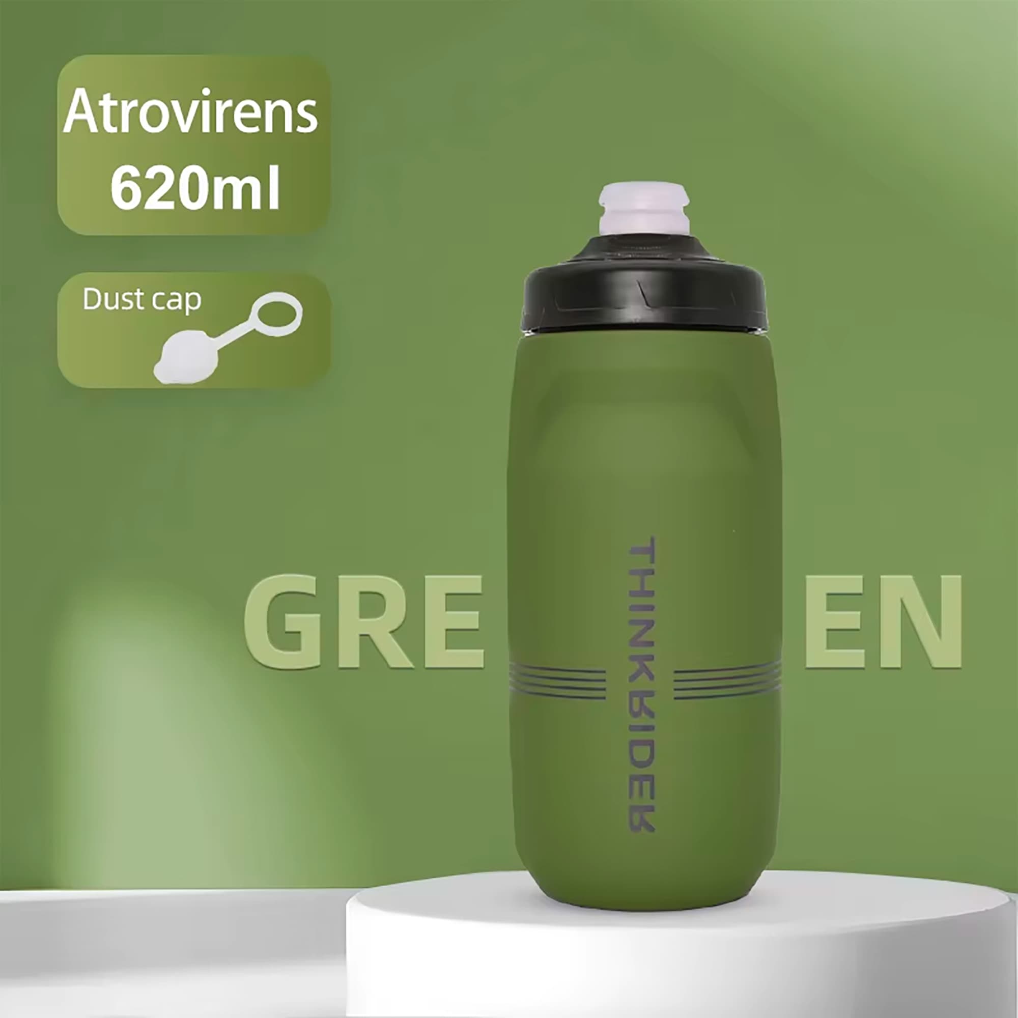 Botella Para Ciclismo Thinkrider 620ml Antideslizante Tapa Con Bloqueo - 2