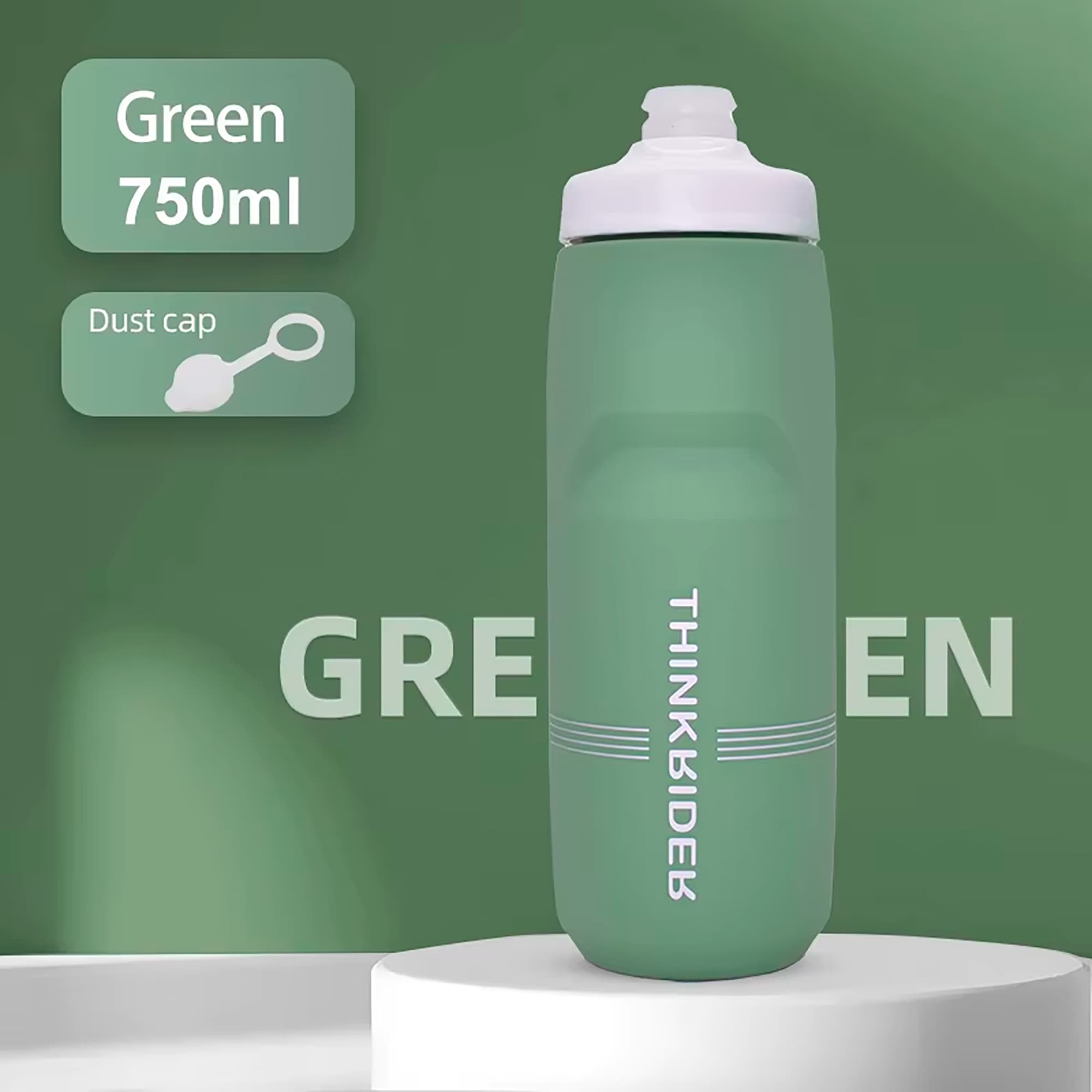 Botella Para Ciclismo Thinkrider 750ml Antideslizante Tapa Con Bloqueo - 2