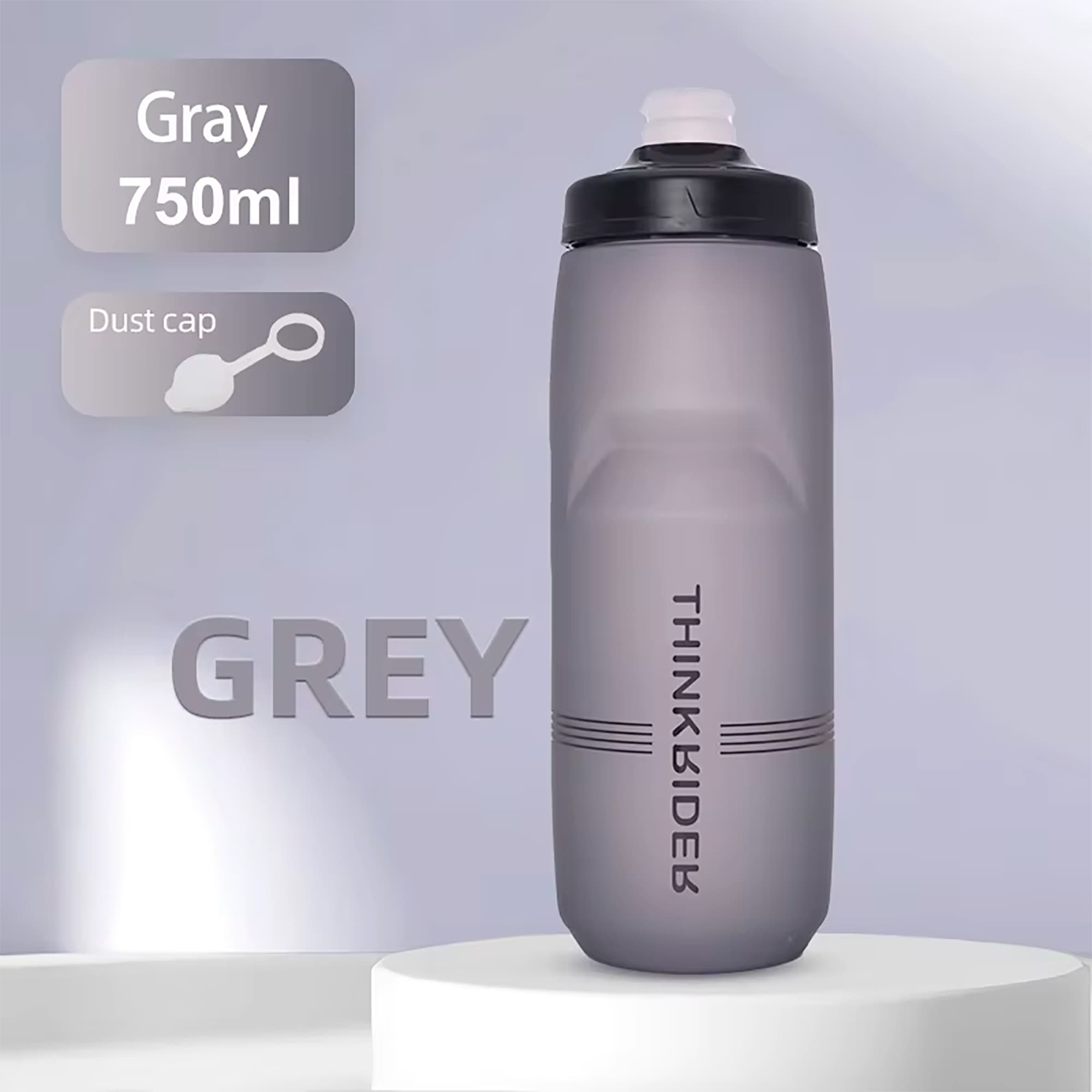 Botella Para Ciclismo Thinkrider 750ml Antideslizante Tapa Con Bloqueo - 2