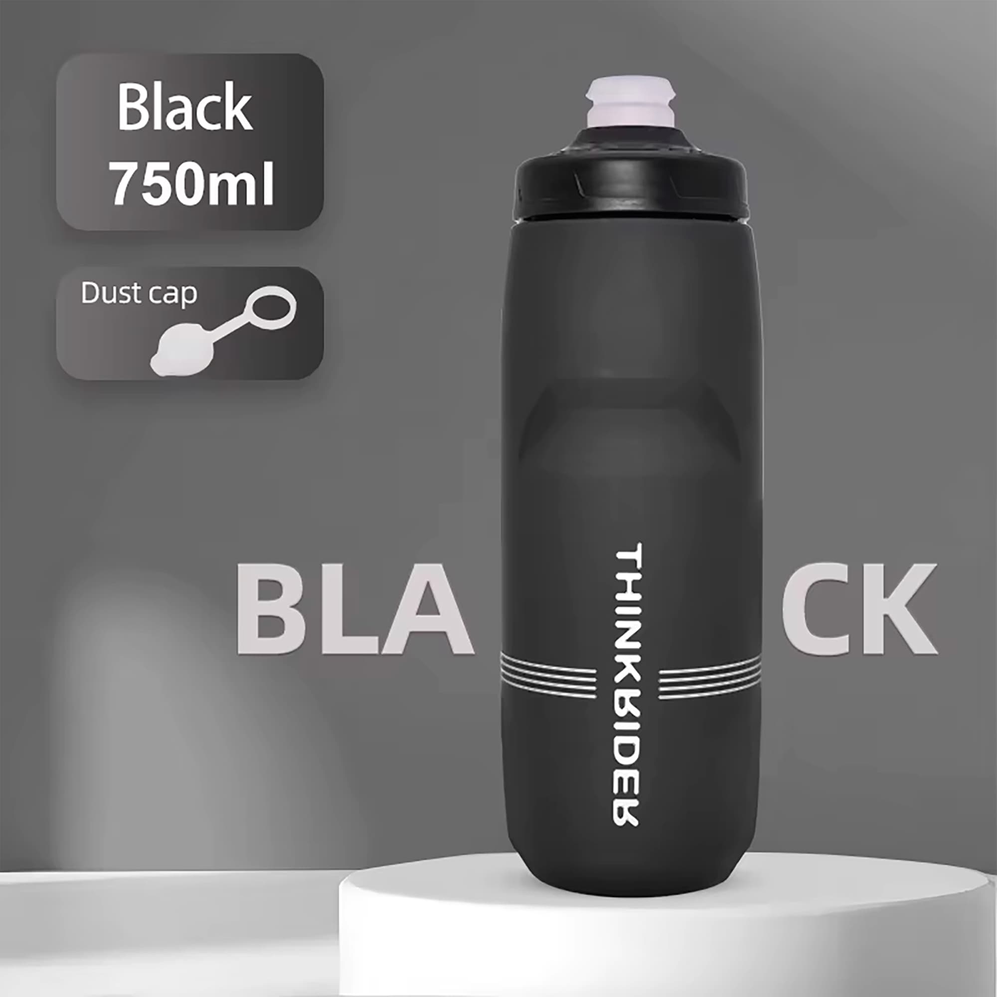 Botella Para Ciclismo Thinkrider 750ml Antideslizante Tapa Con Bloqueo - 2