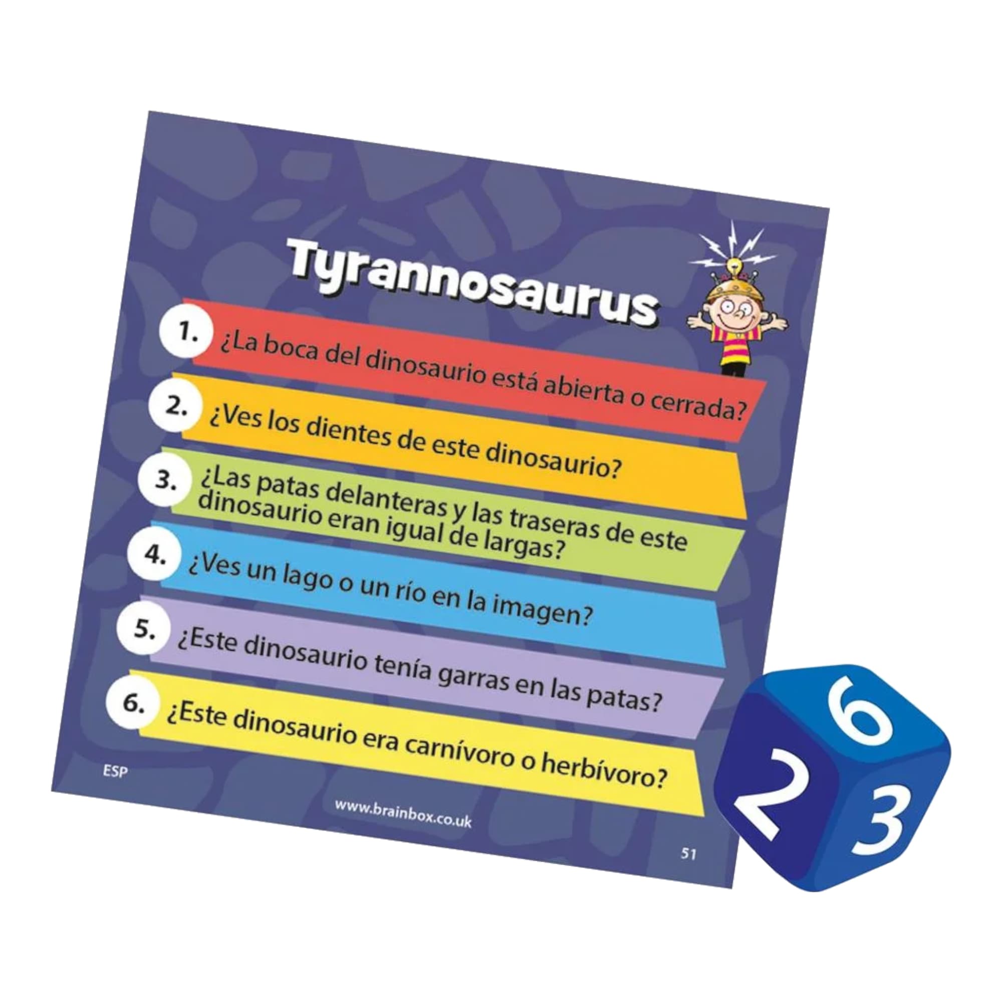 Juego De Mesa Asmodee BrainBox Dinosaurios +5 - 3