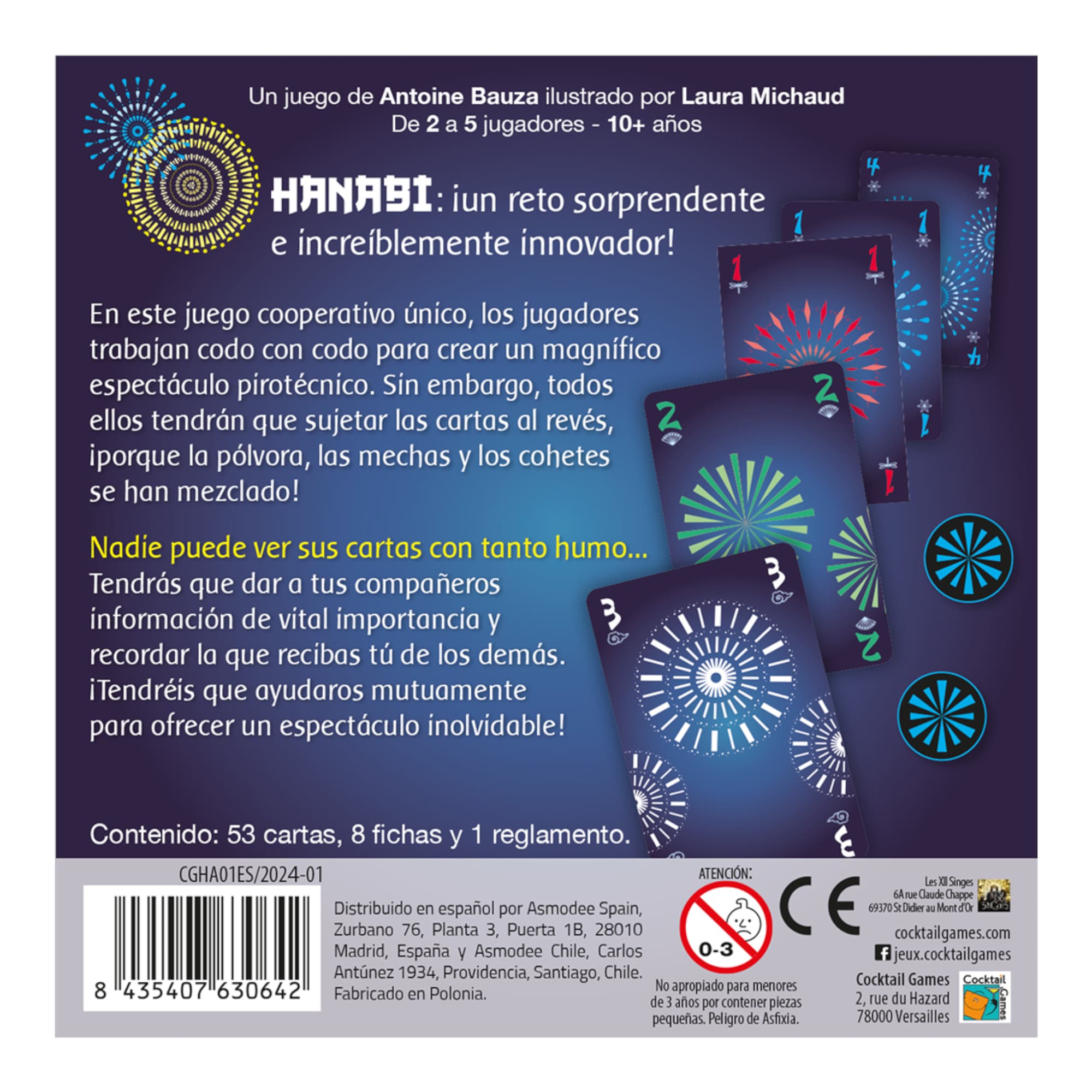 Juego De Mesa Asmodee Hanabi +8 - 3