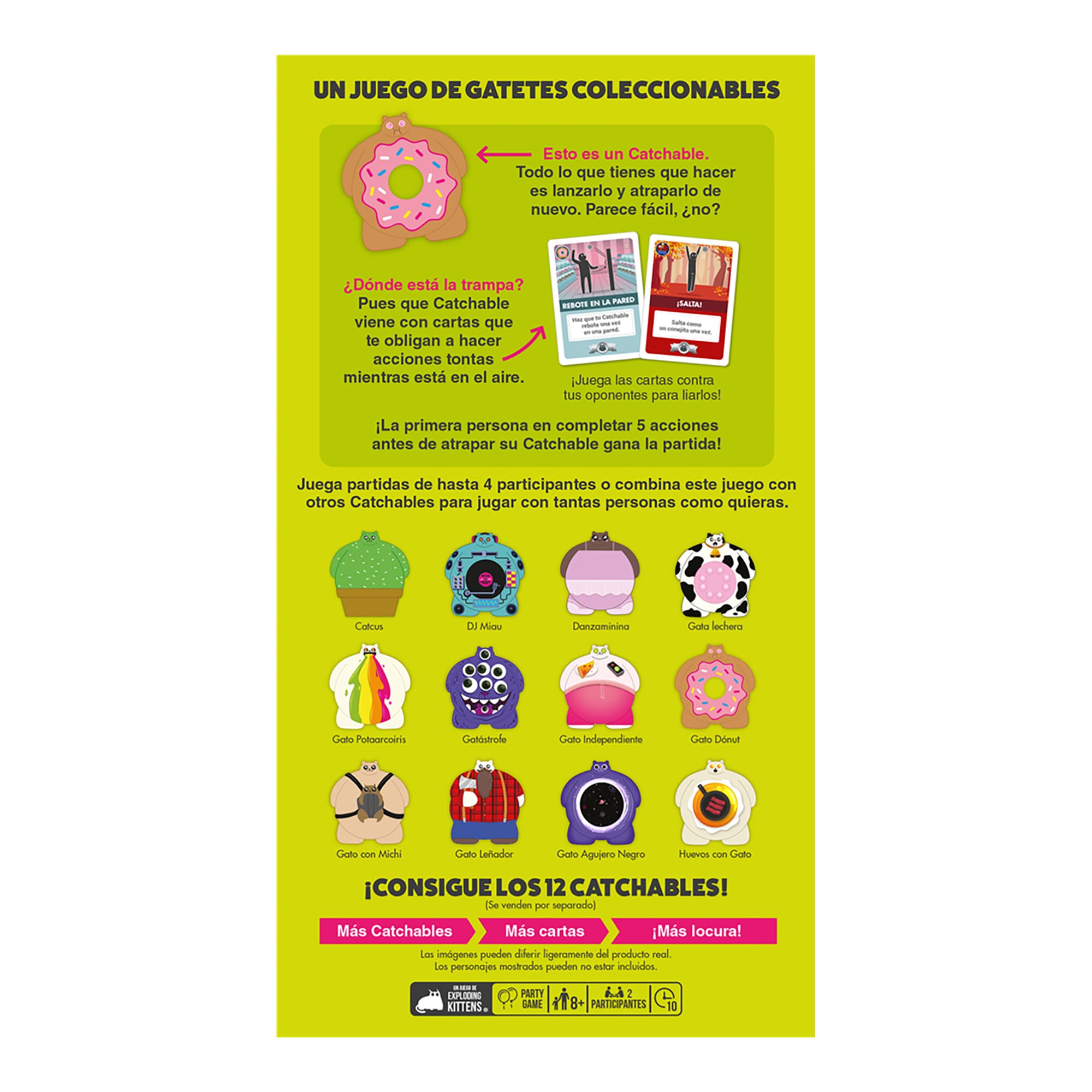 Juego De Mesa Asmodee Exploding Kittens: Catchables 2 Pack 1 +8 - 2