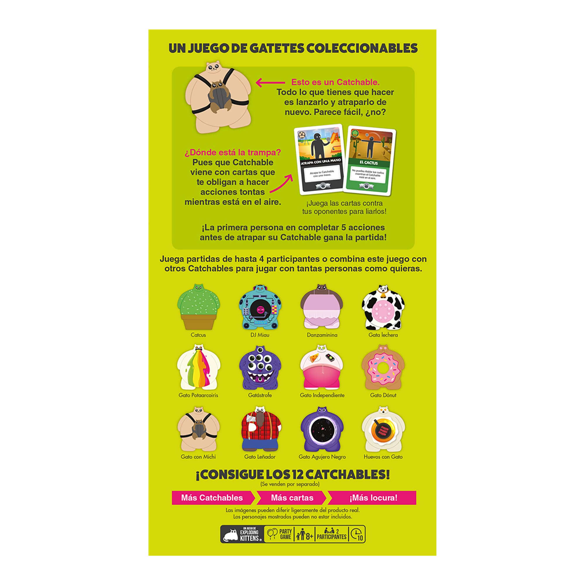 Juego De Mesa Asmodee Exploding Kittens: Catchables 2 Pack 2 +8 - 2