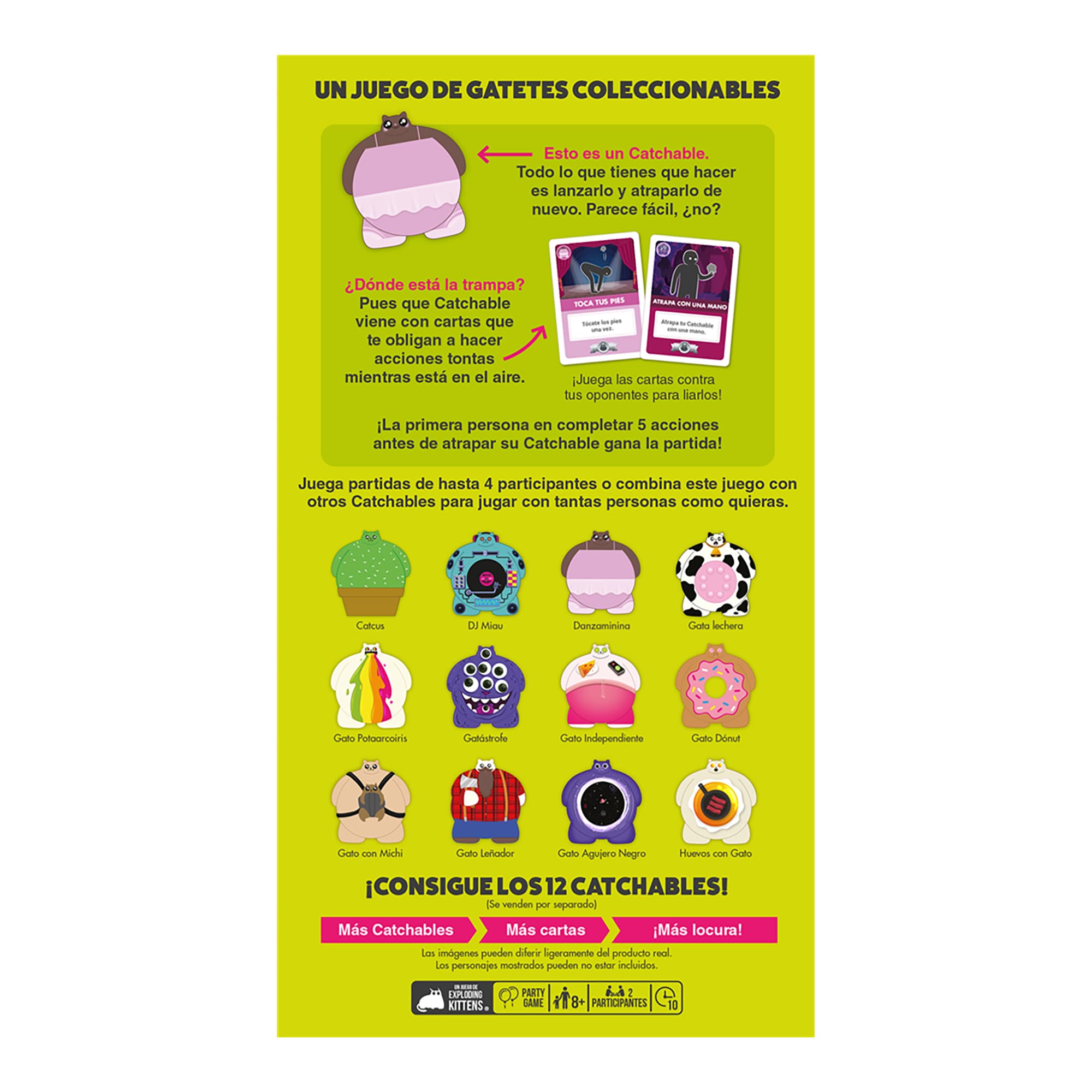 Juego De Mesa Asmodee Exploding Kittens: Catchables 2 Pack 3 +8 - 2