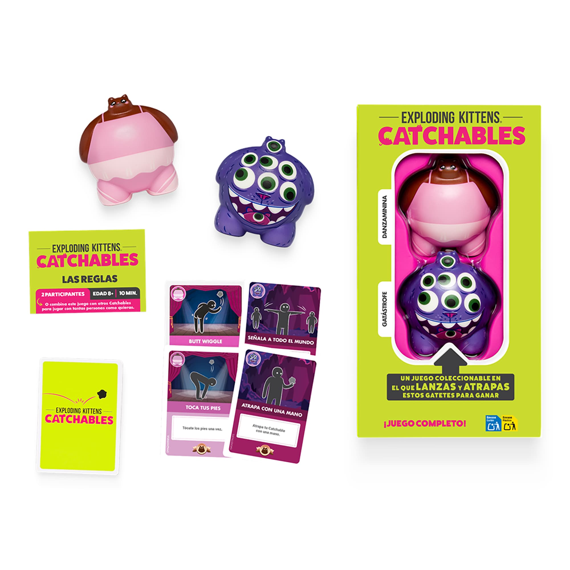 Juego De Mesa Asmodee Exploding Kittens: Catchables 2 Pack 3 +8 - 3