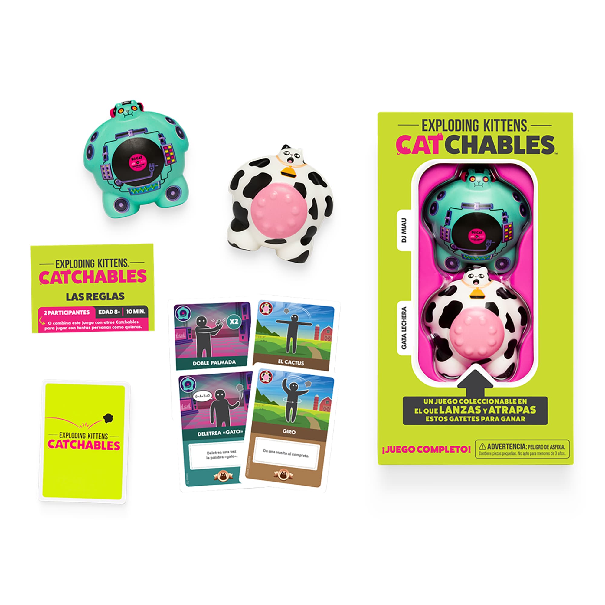 Juego De Mesa Asmodee Exploding Kittens: Catchables 2 Pack 4 +8 - 3